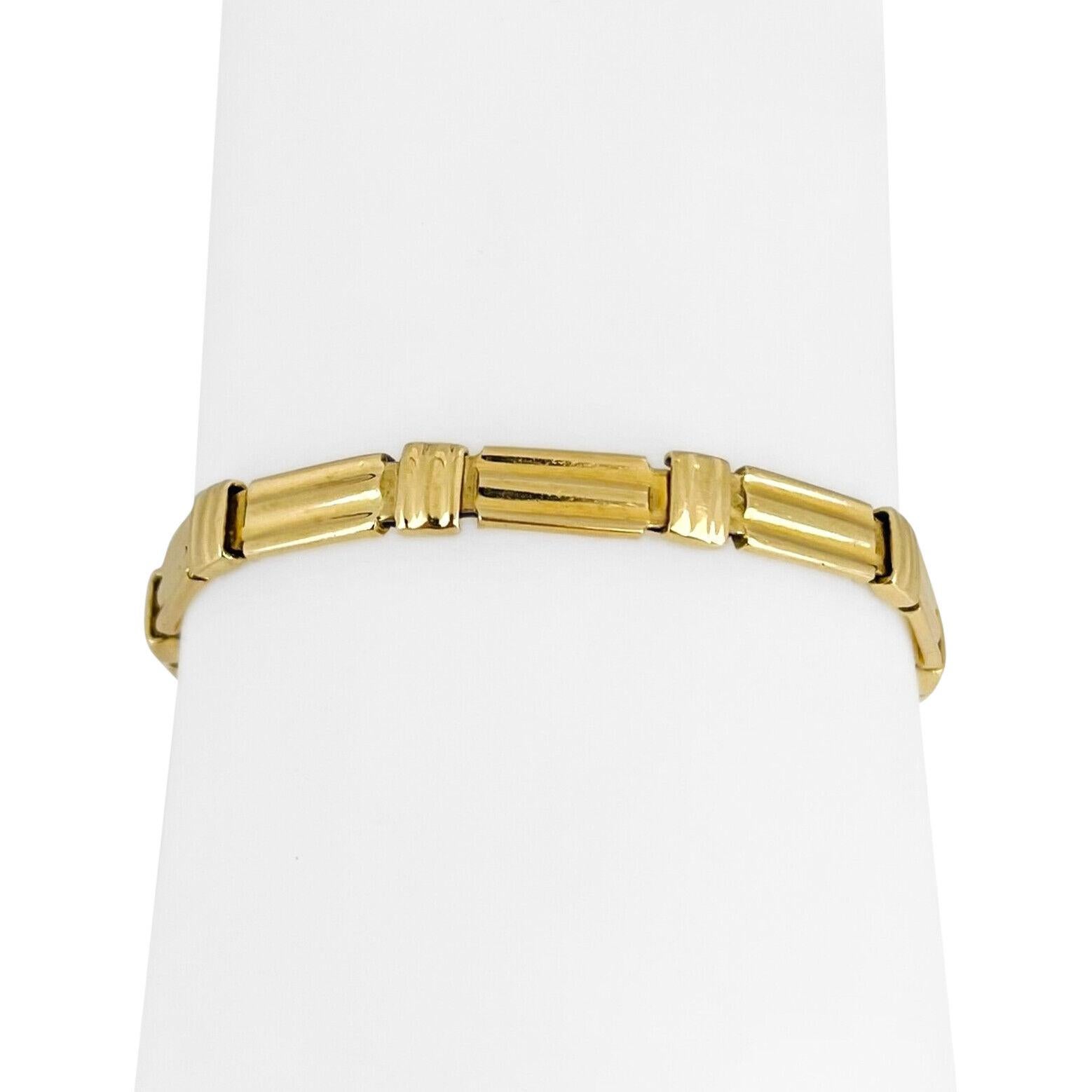 18 Karat Gelbgold  Damen Fancy Link Armband Italien 4