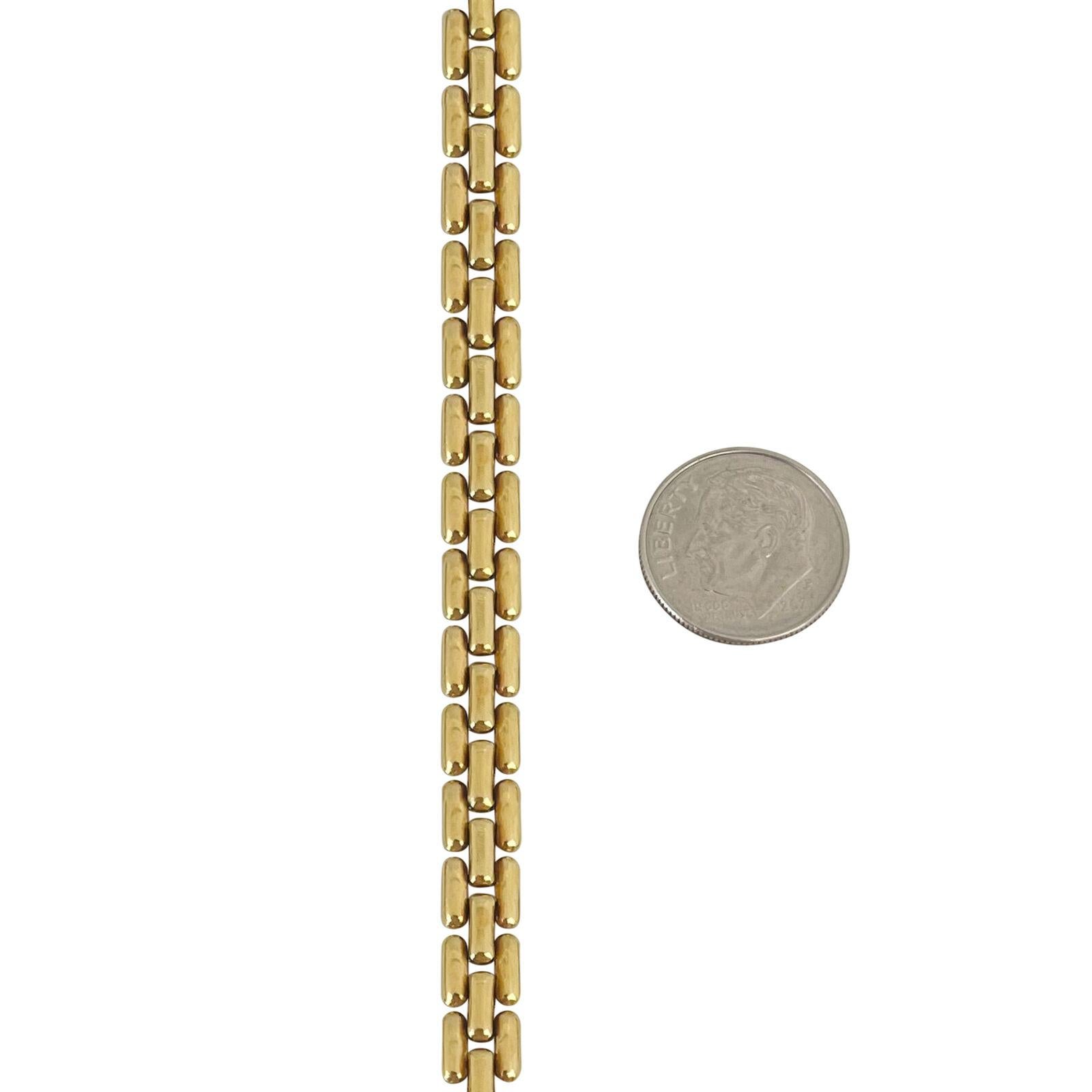 18 Karat Gelbgold Damen Fancy Panther-Gliederarmband Italien 1