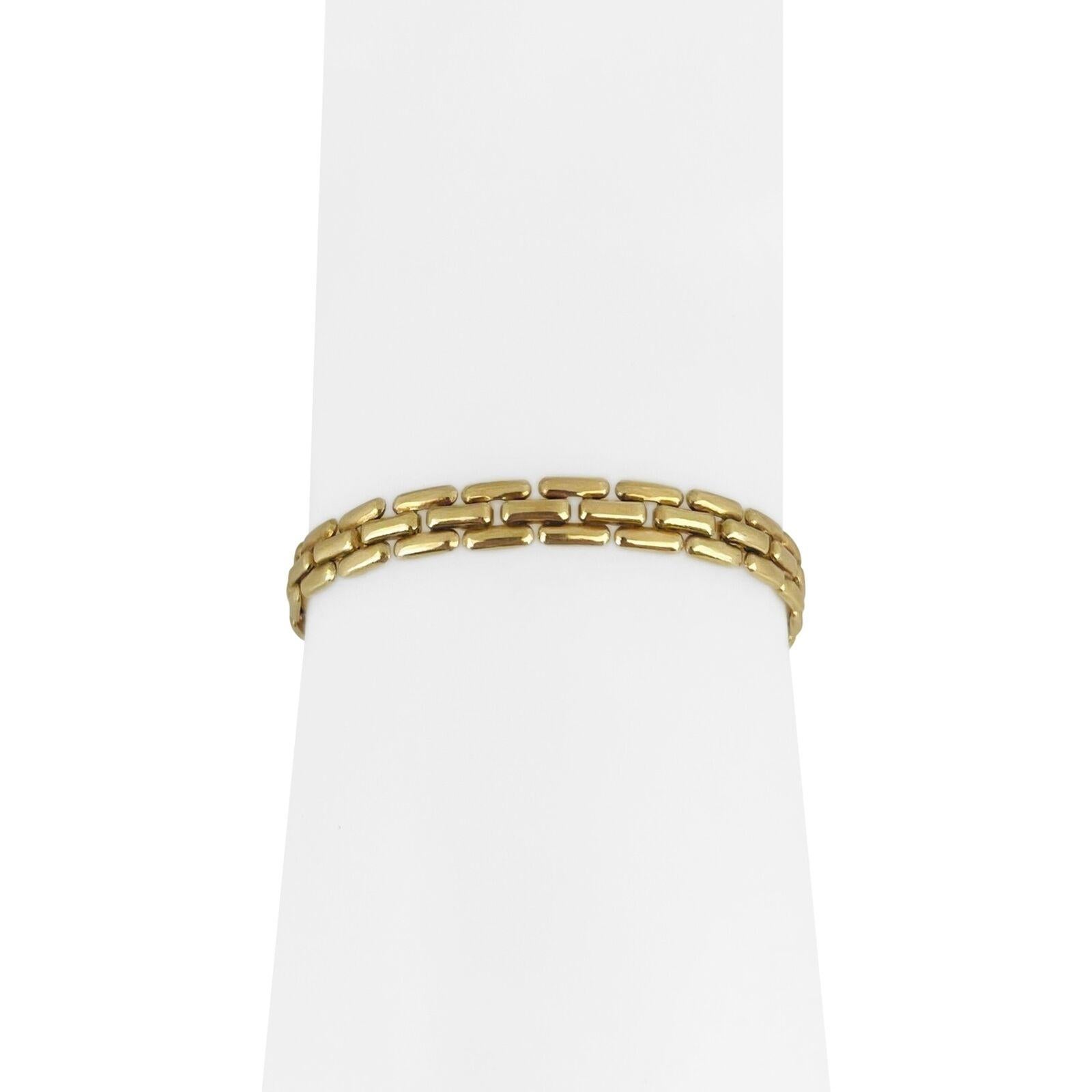 18 Karat Gelbgold Damen Fancy Panther-Gliederarmband Italien 4