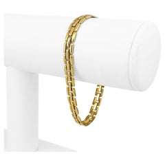 18 Karat Gelbgold Damen Fancy Panther-Gliederarmband Italien