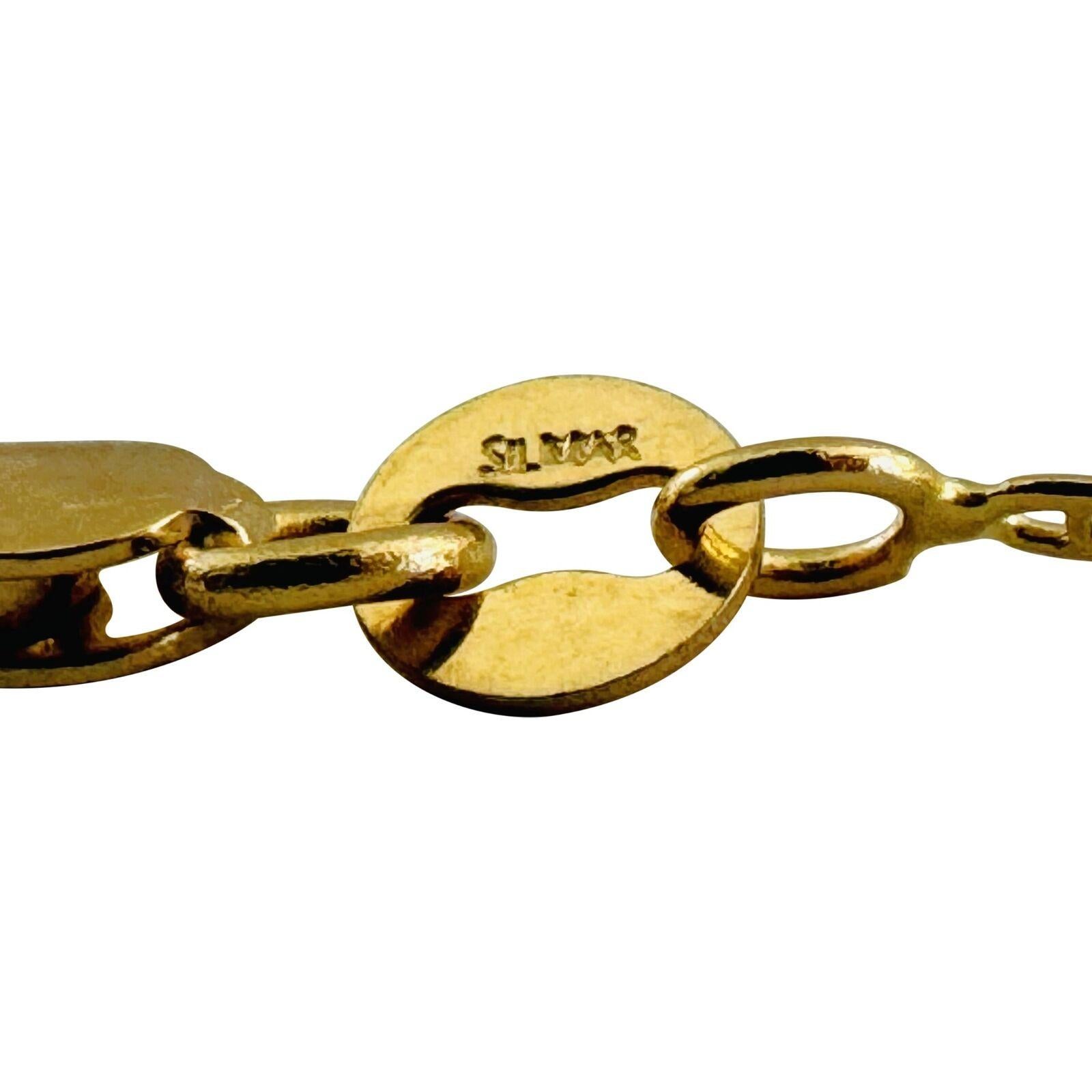 18 Karat Gelbgold Damen lange filigrane Gliederhalskette Italien 5