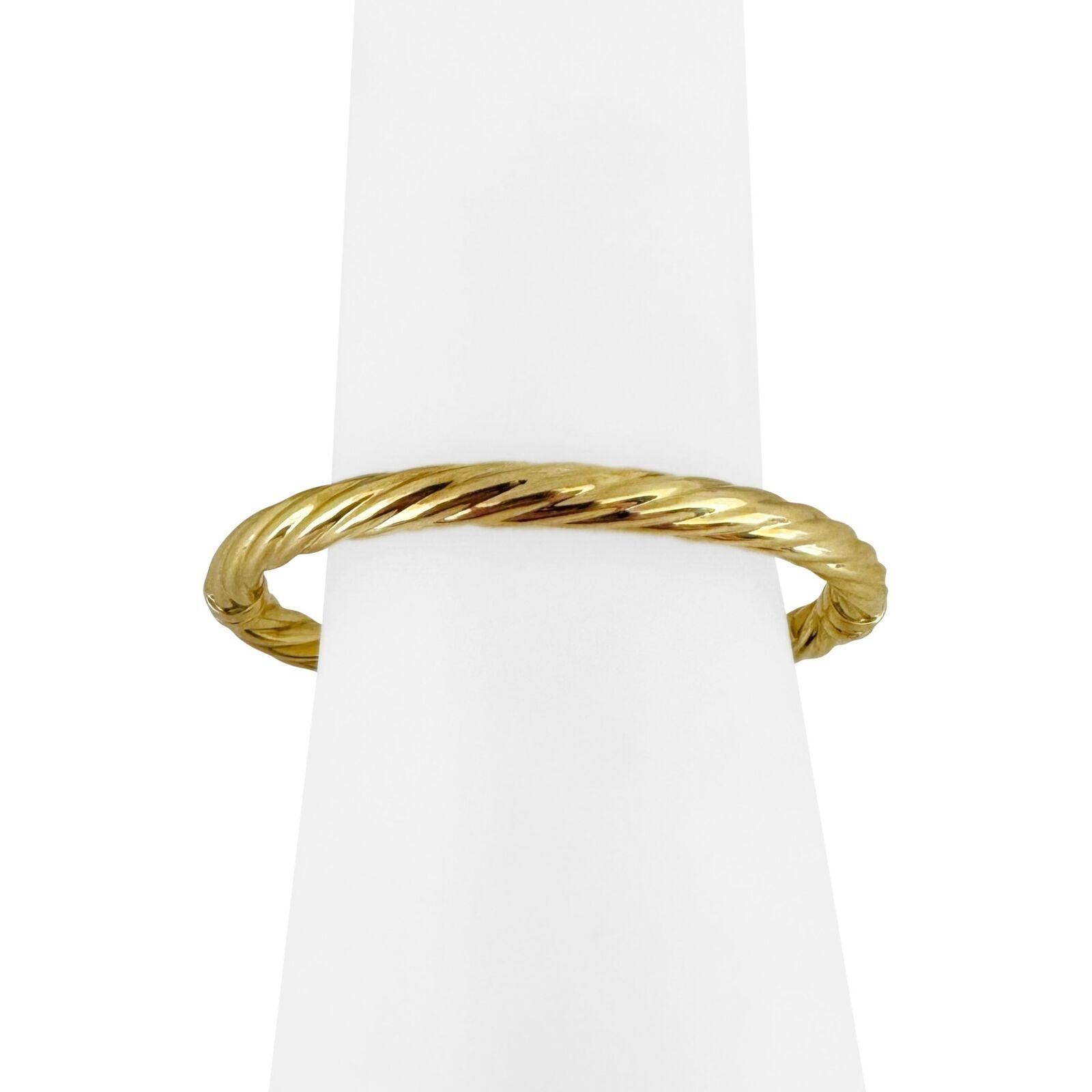 18 Karat Gelbgold Damen Matrosen-Armreif mit gedrehtem Spiral, Italien 4