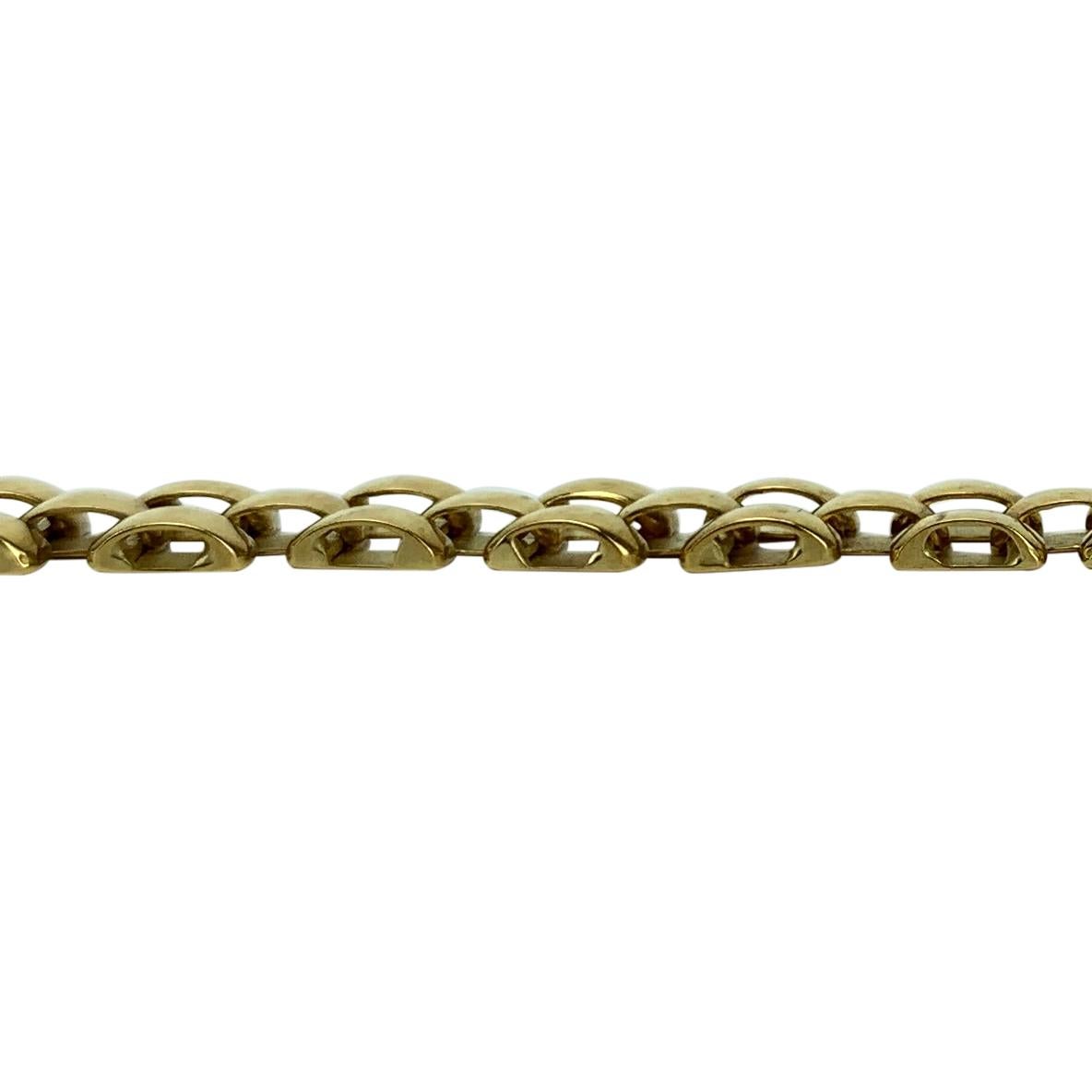 18k gold panther link bracelet