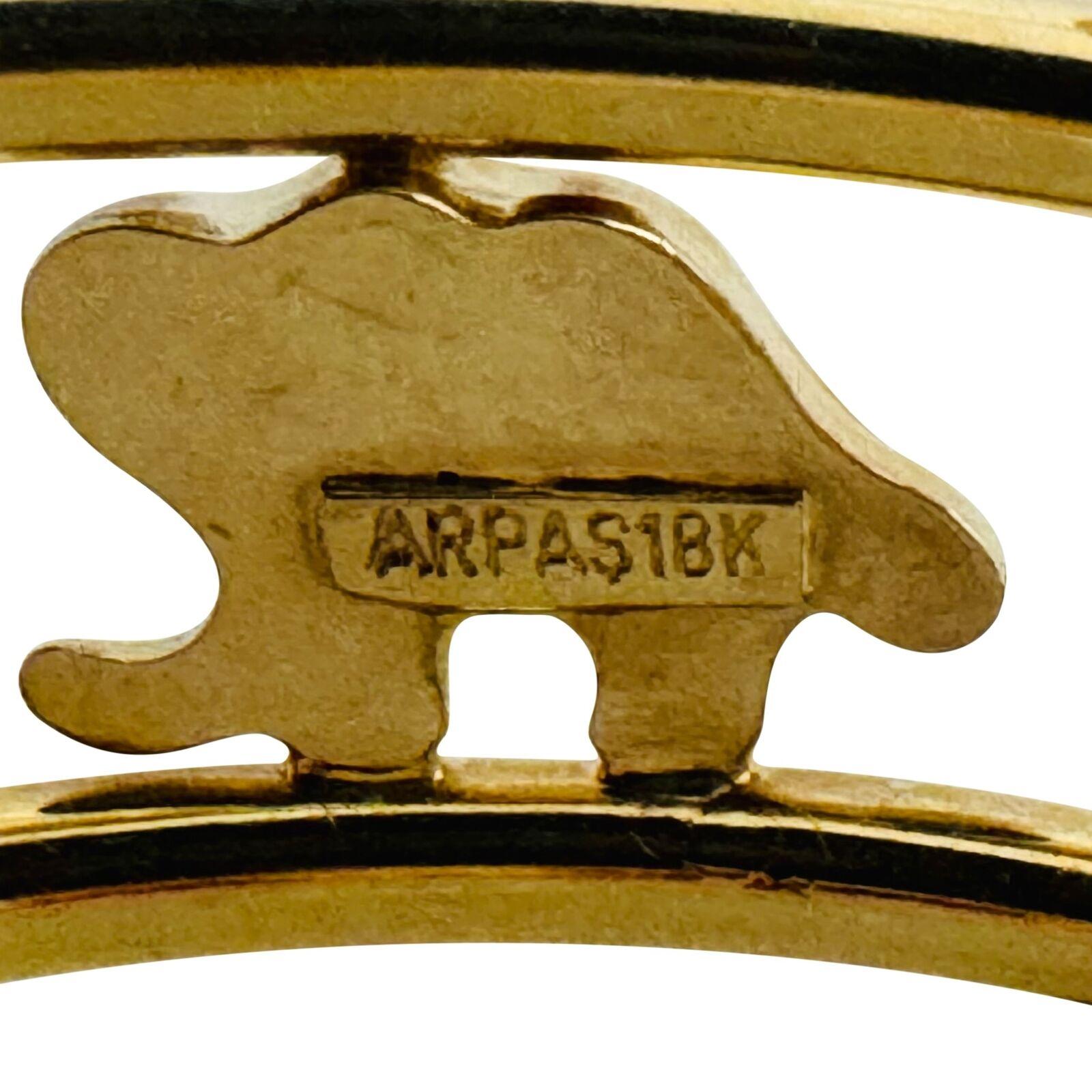 18 Karat Gelbgold Damen polierter Elefanten-Armreif 2