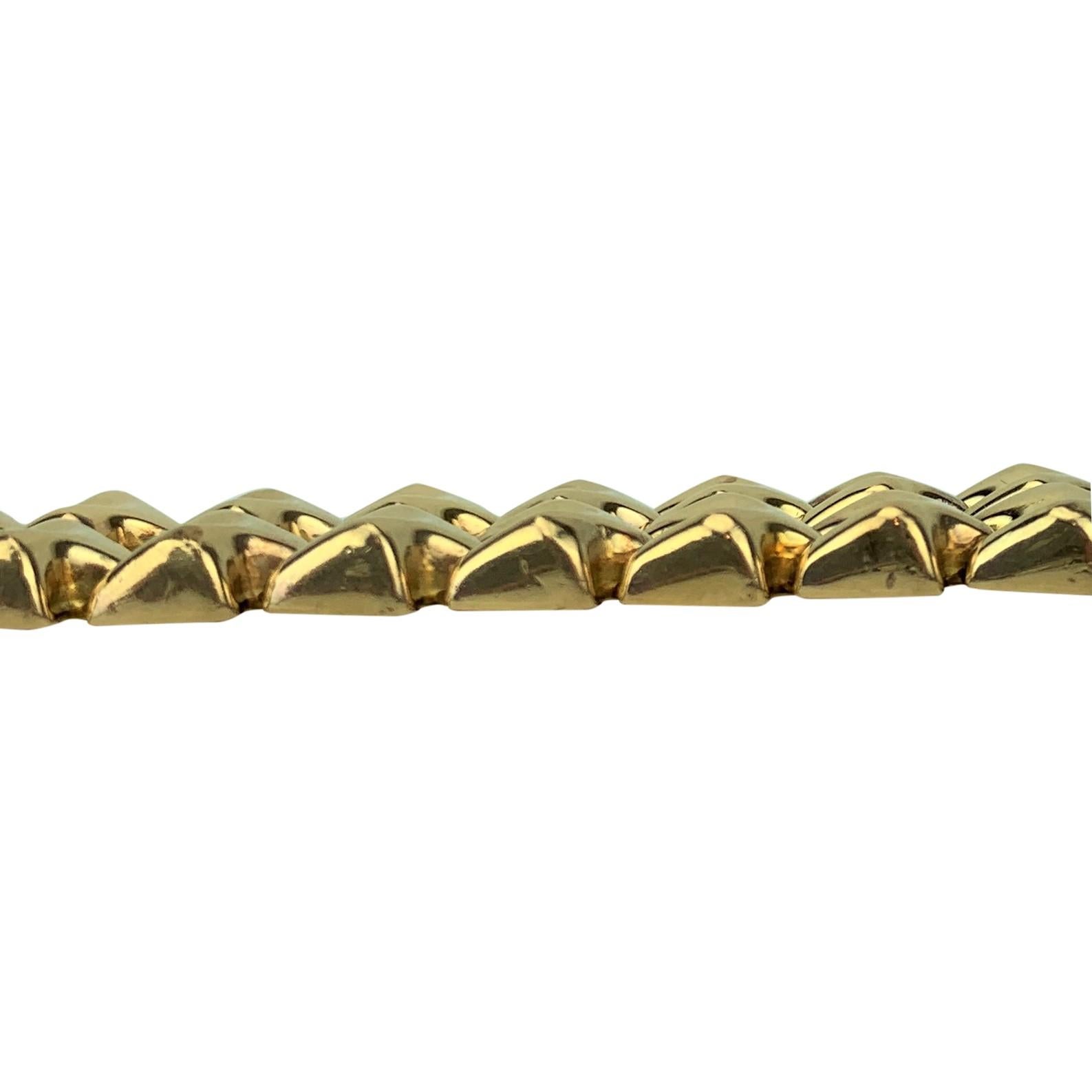 18 Karat Yellow Gold Ladies Polished Fancy Link Bracelet 1