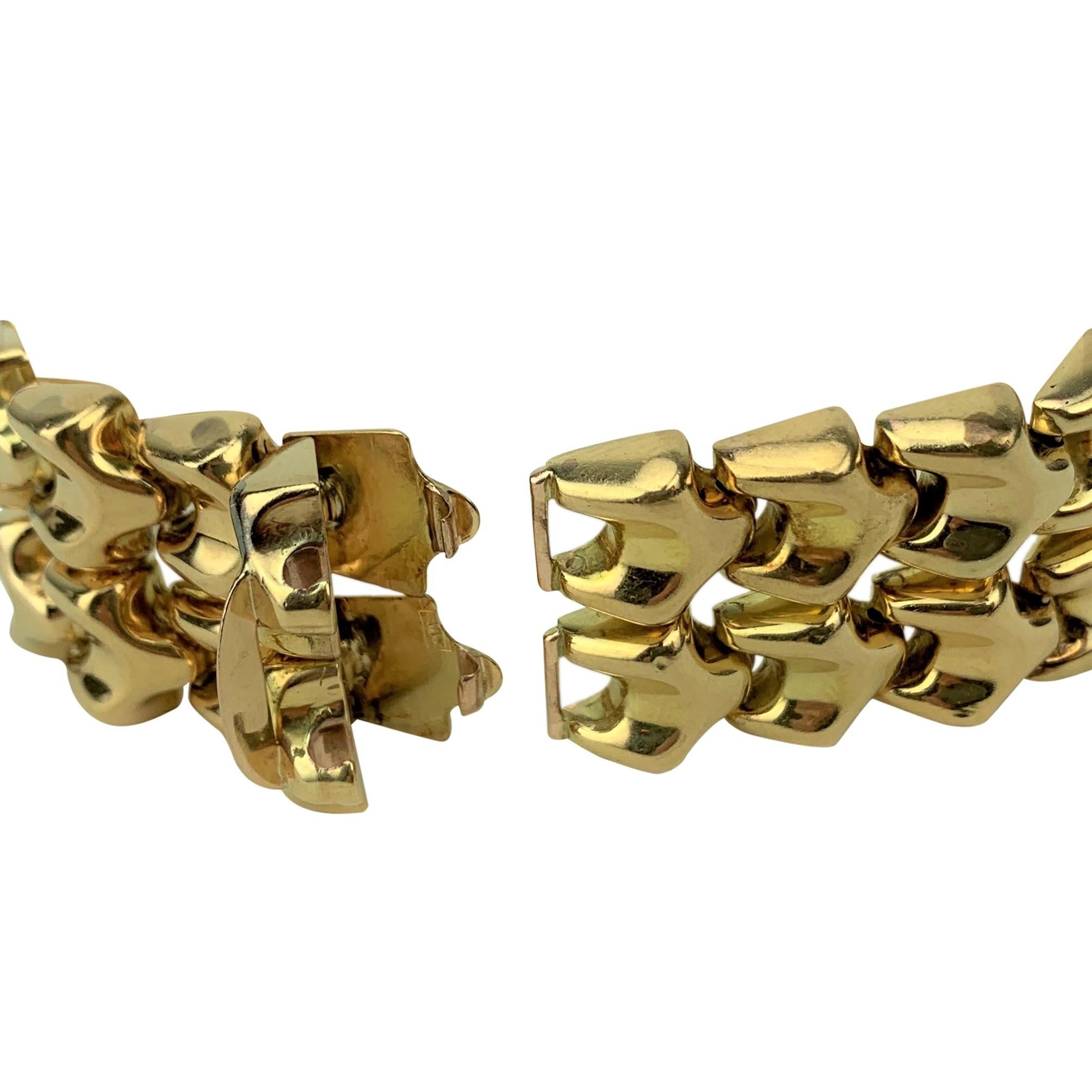 18 Karat Yellow Gold Ladies Polished Fancy Link Bracelet 2