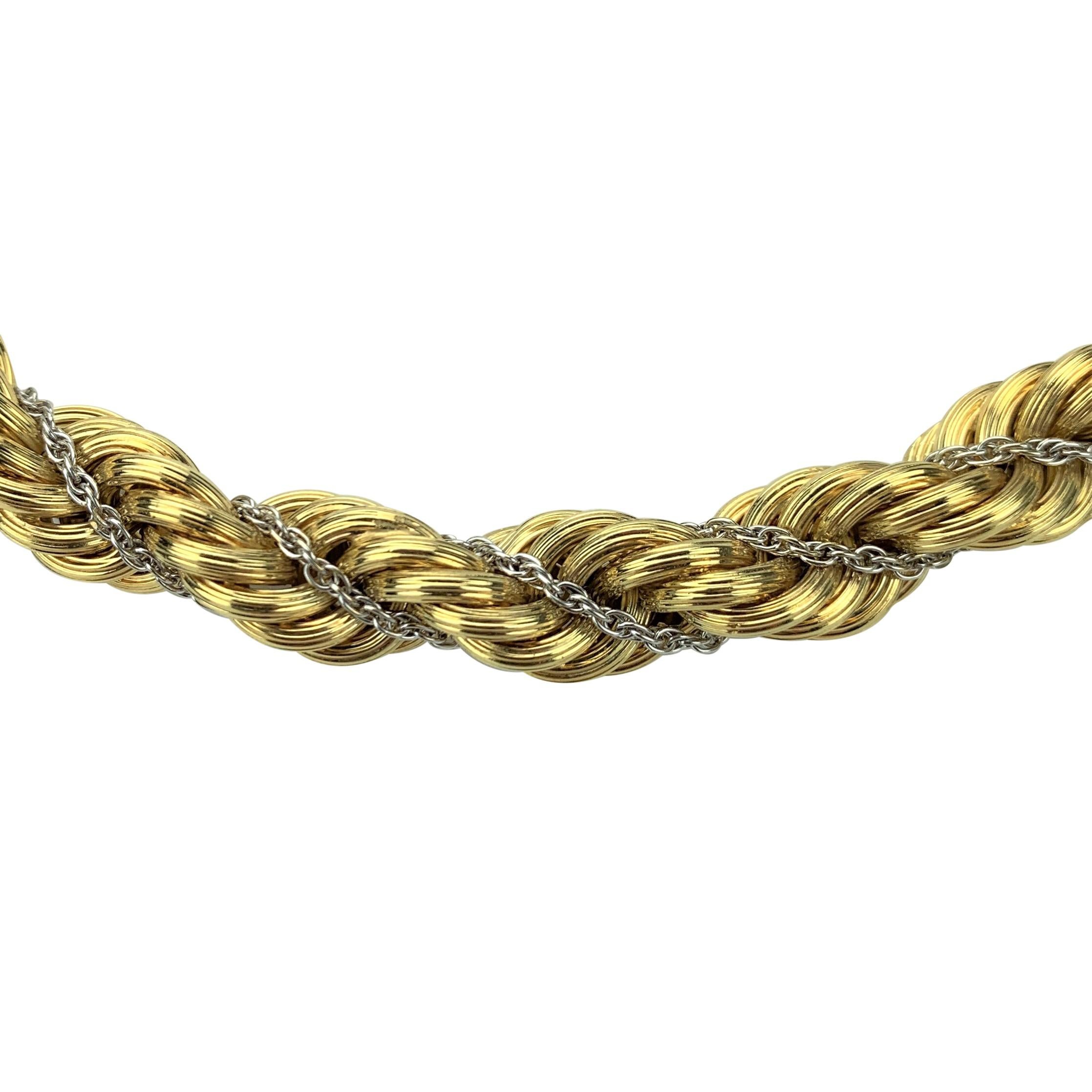 thick gold rope chain necklace