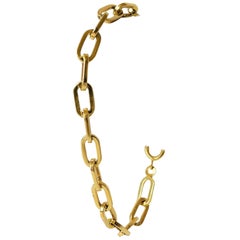 18 Karat Yellow Gold Ladies UnoAErre Paperclip Link Bracelet
