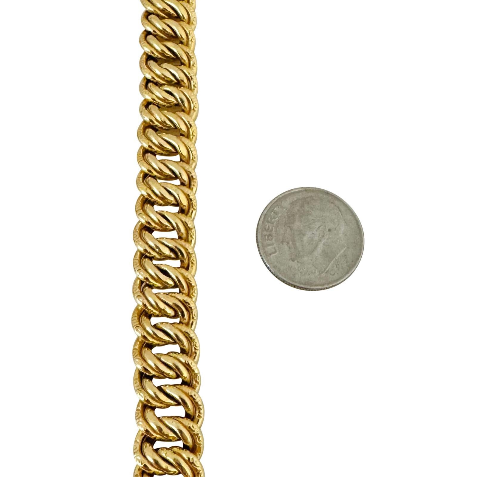 18 Karat Gelbgold Damen UnoAErre gedrehtes Gliederarmband Italien 1