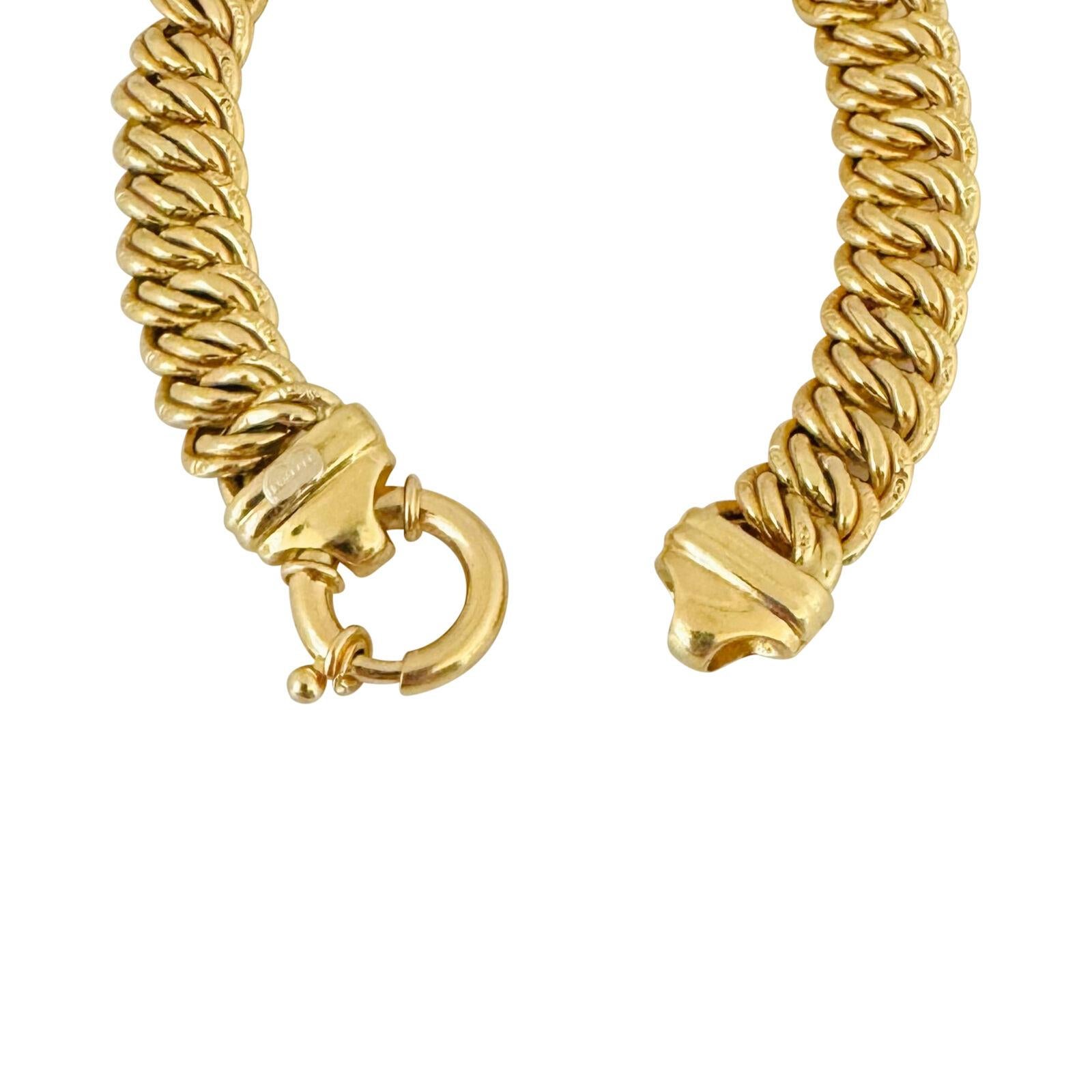 18 Karat Gelbgold Damen UnoAErre gedrehtes Gliederarmband Italien 2