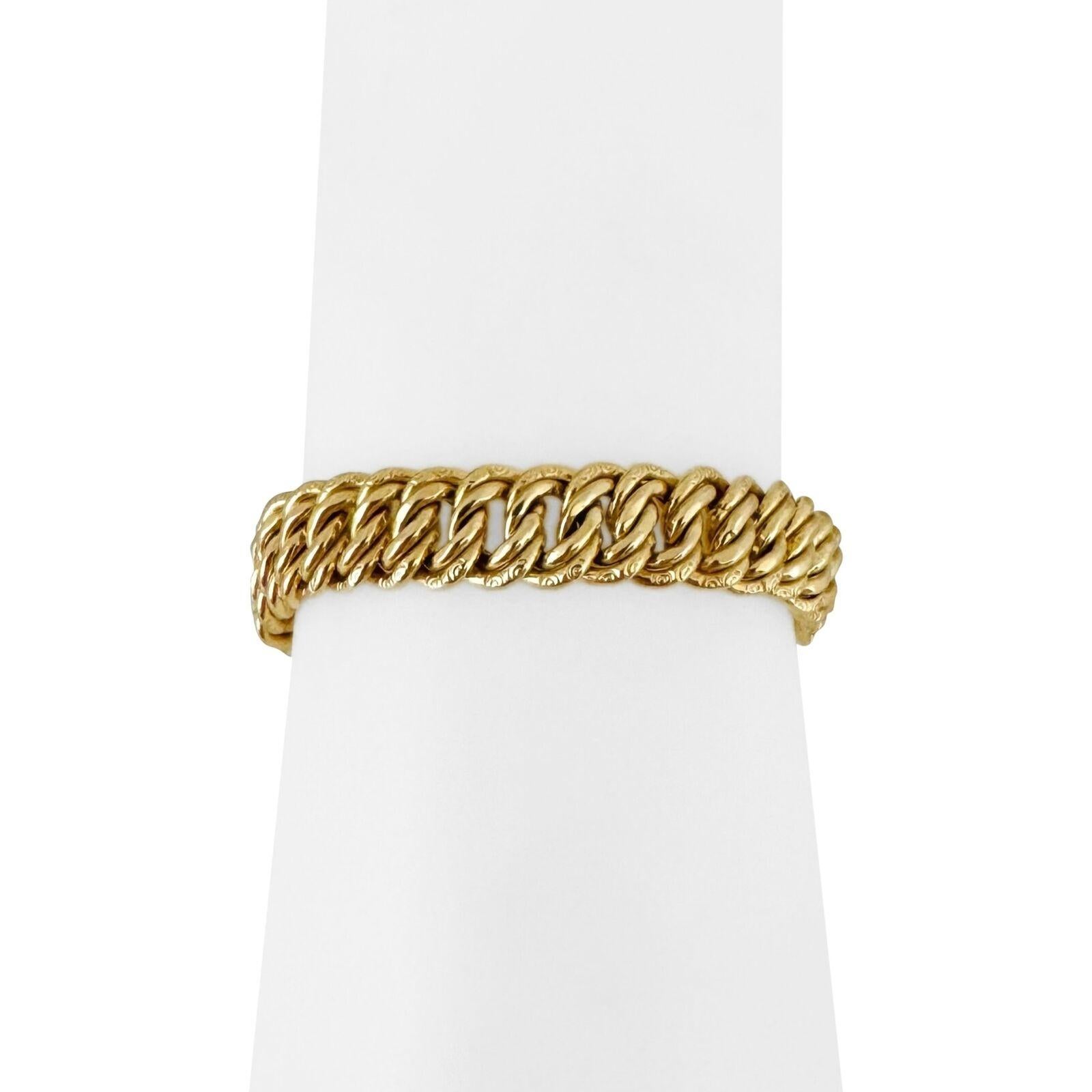 18 Karat Gelbgold Damen UnoAErre gedrehtes Gliederarmband Italien 5