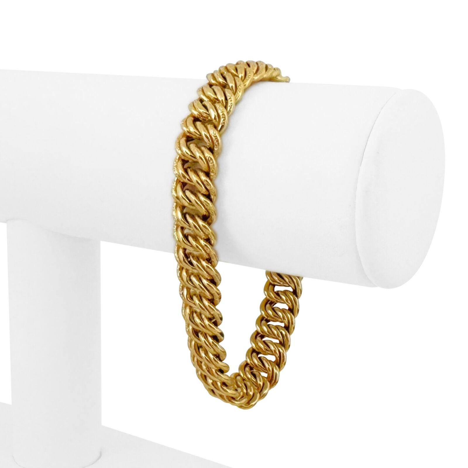 18 Karat Gelbgold Damen UnoAErre gedrehtes Gliederarmband Italien 6