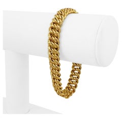 18 Karat Gelbgold Damen UnoAErre gedrehtes Gliederarmband Italien