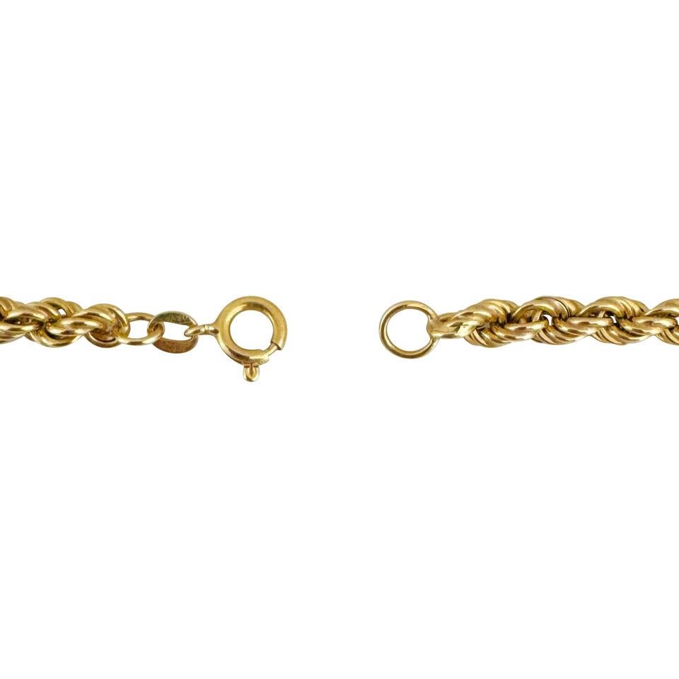 18 Karat Yellow Gold Ladies Vintage Lariat Tassel Rope Necklace Italy  2