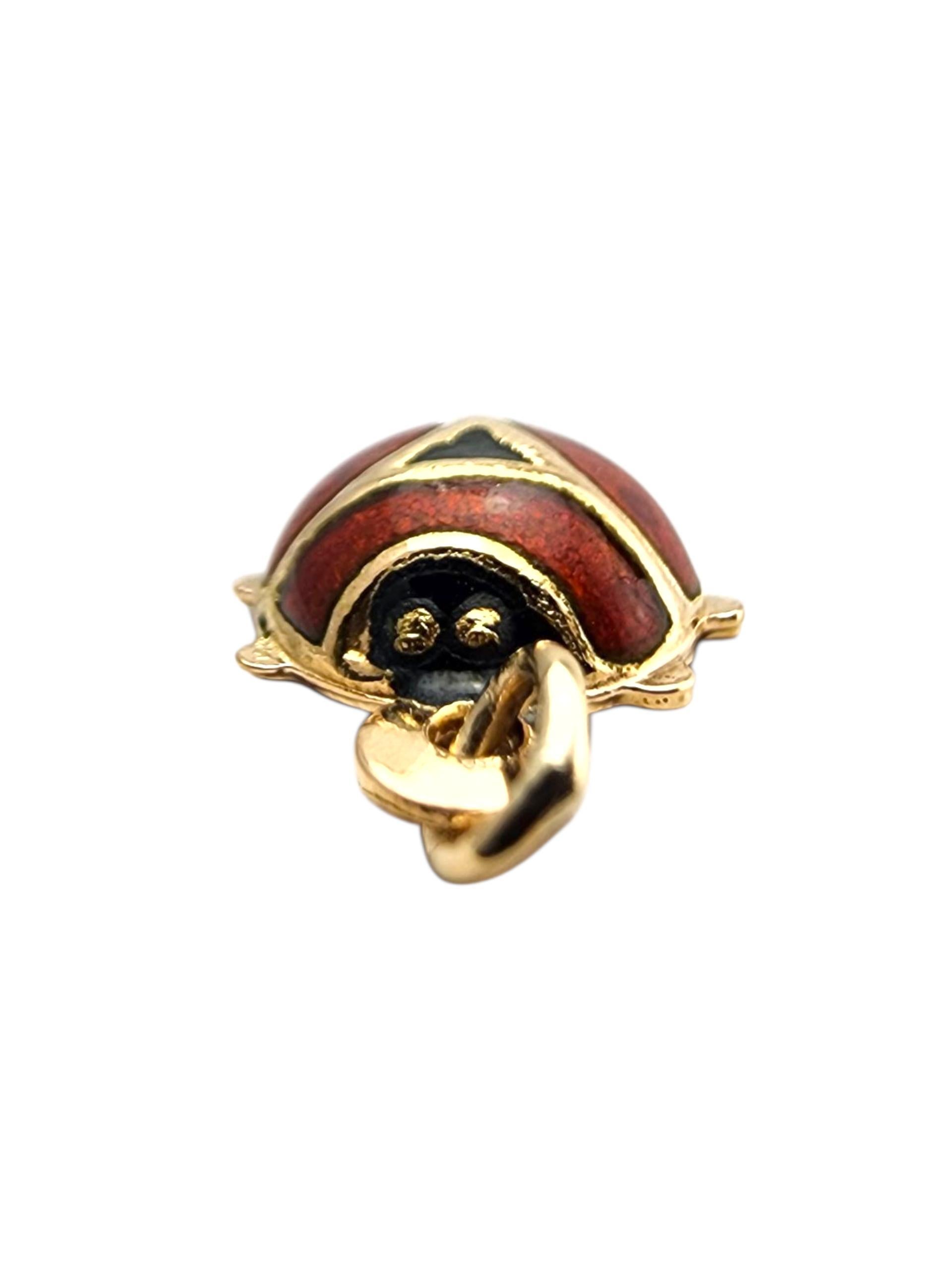 Donna Charm Lady Bug in oro giallo 18 carati #23678 in vendita