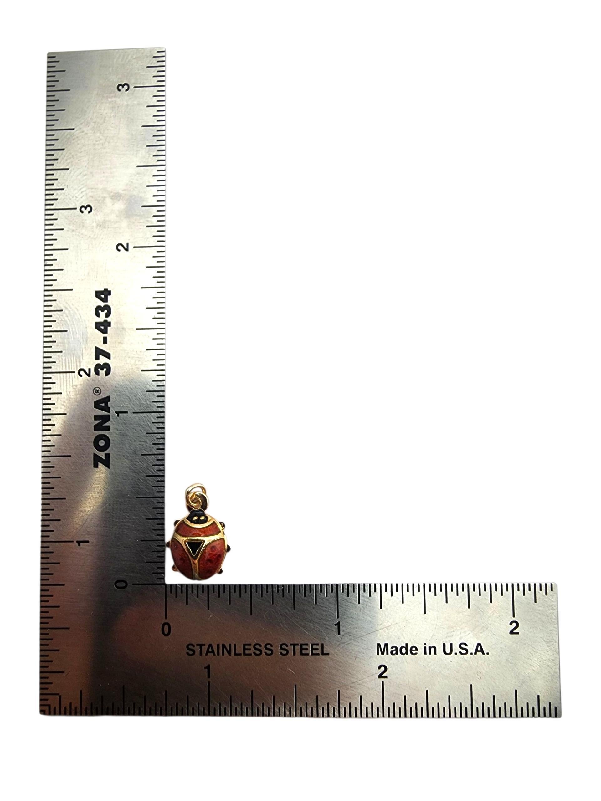 Charm Lady Bug in oro giallo 18 carati #23678 in vendita 3