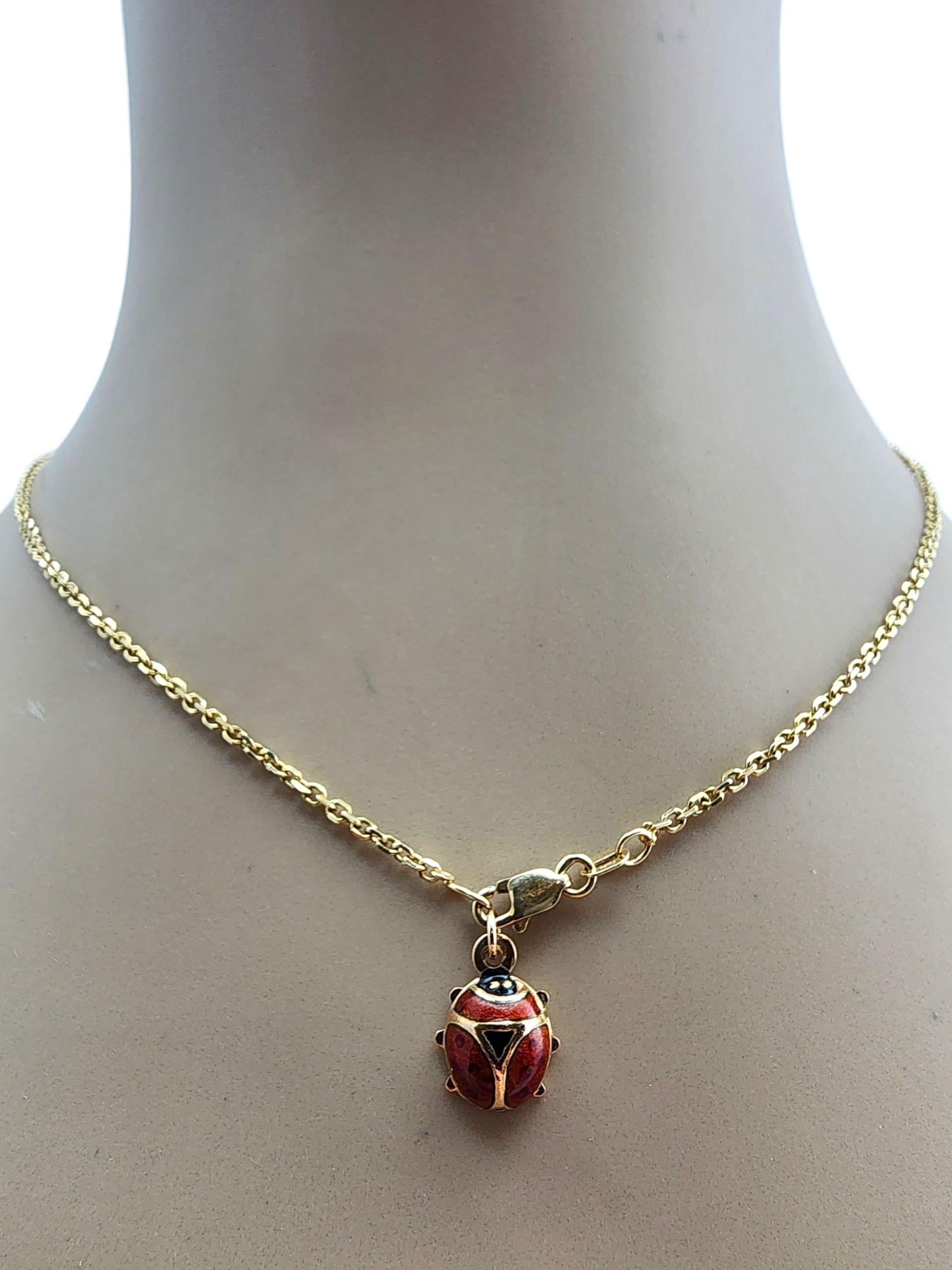 Charm Lady Bug in oro giallo 18 carati #23678 in vendita 4