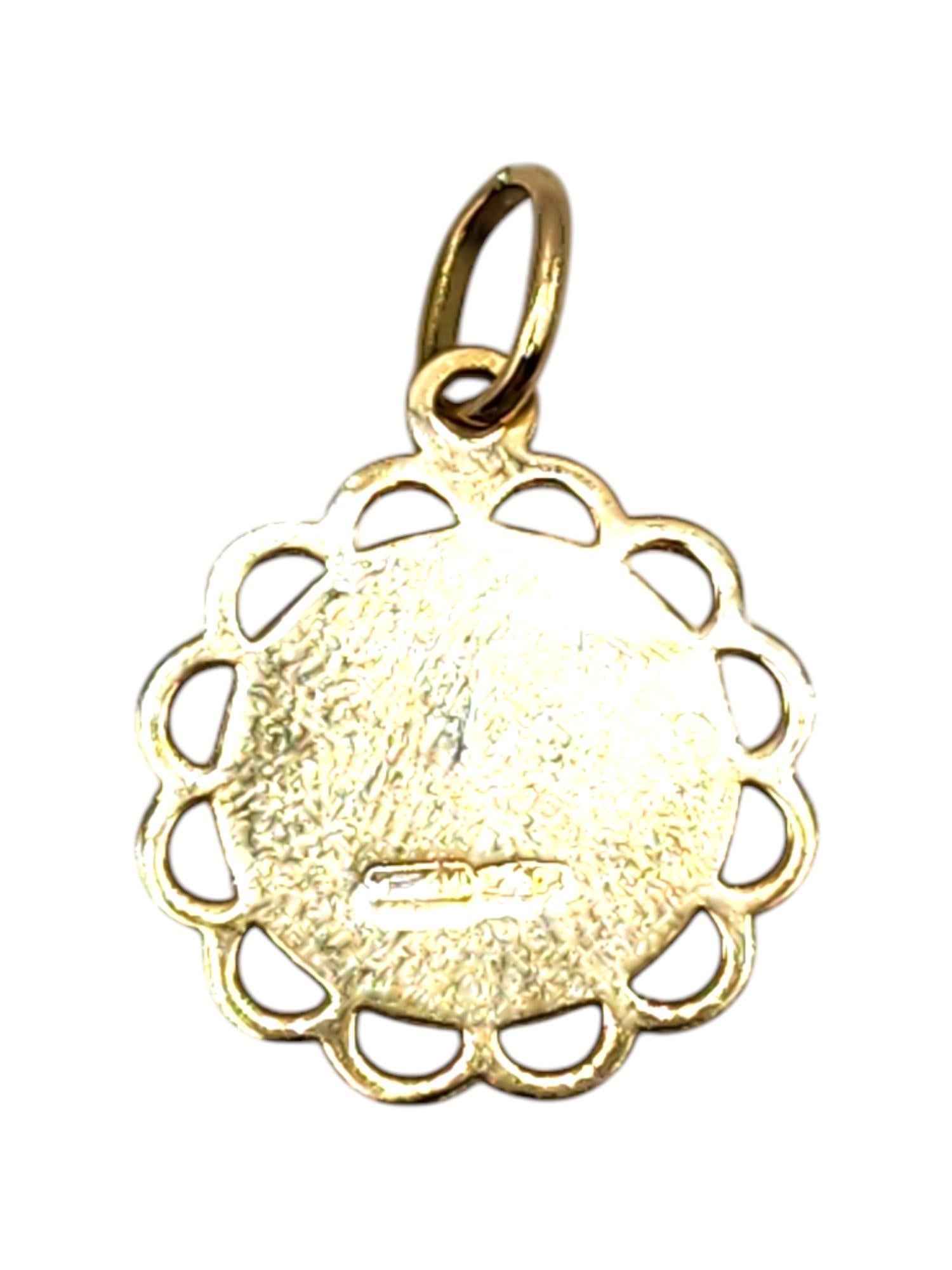 Women's 18 Karat Yellow Gold Lady Fortuna Goddess of Prosperity Pendant #20009