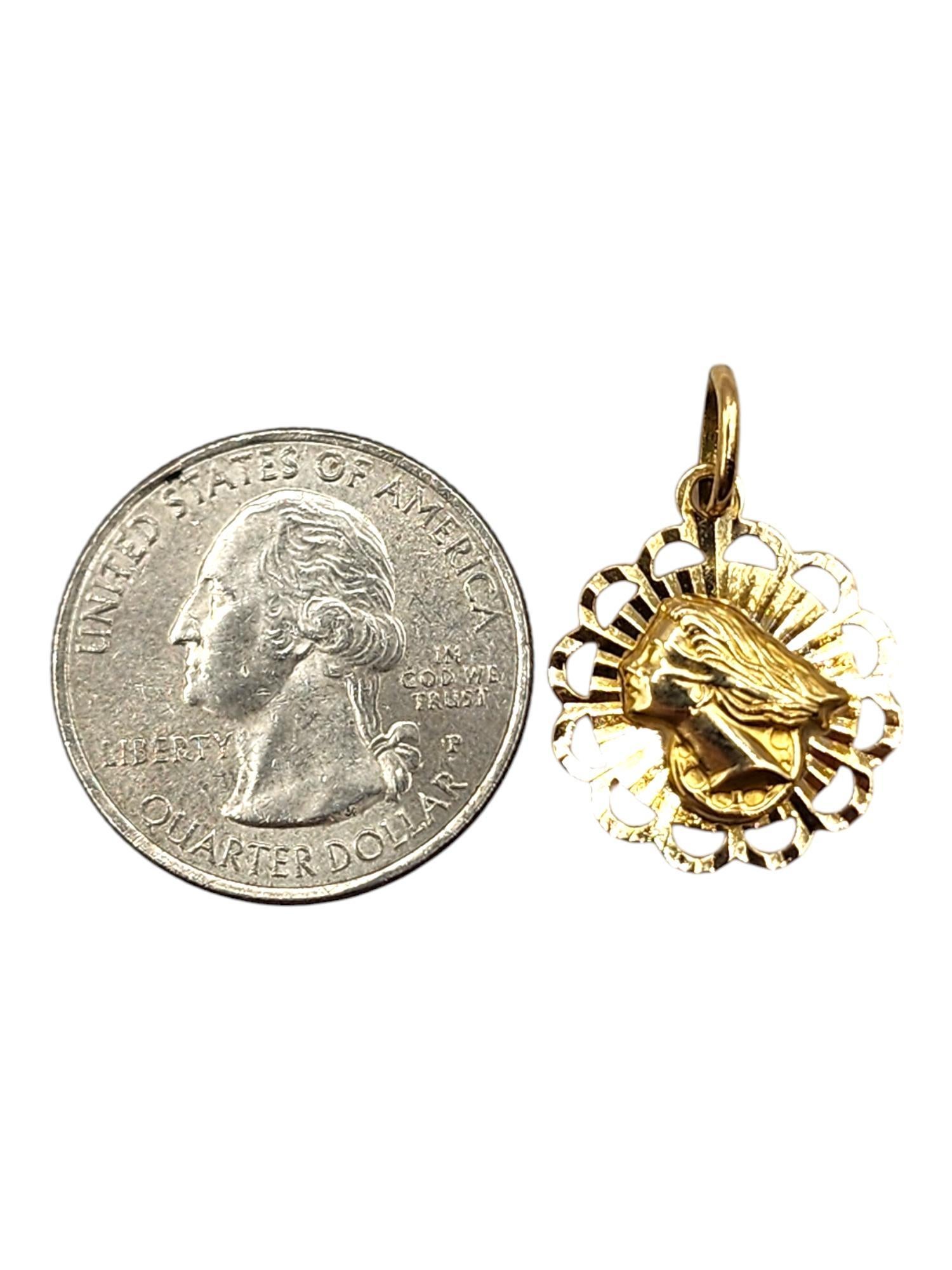 18 Karat Yellow Gold Lady Fortuna Goddess of Prosperity Pendant #20009 2