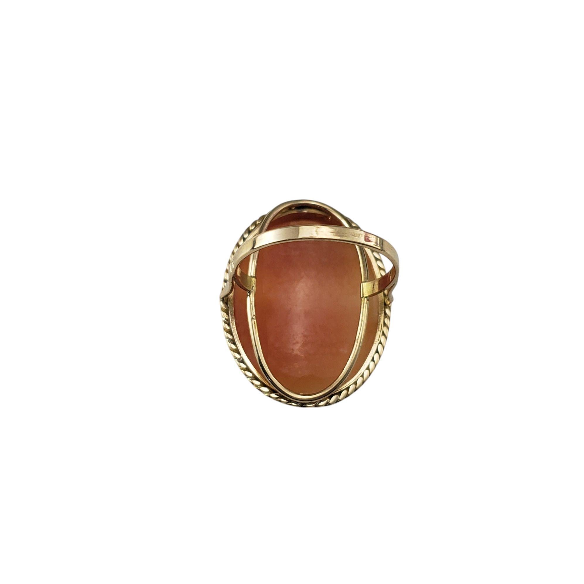 Women's 18 Karat Yellow Gold Large Cameo Ring Size 7.25 #21129 For Sale