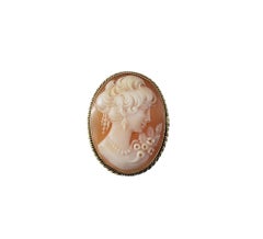 Anello con cammeo grande in oro giallo 18 carati misura 7,25 #21129