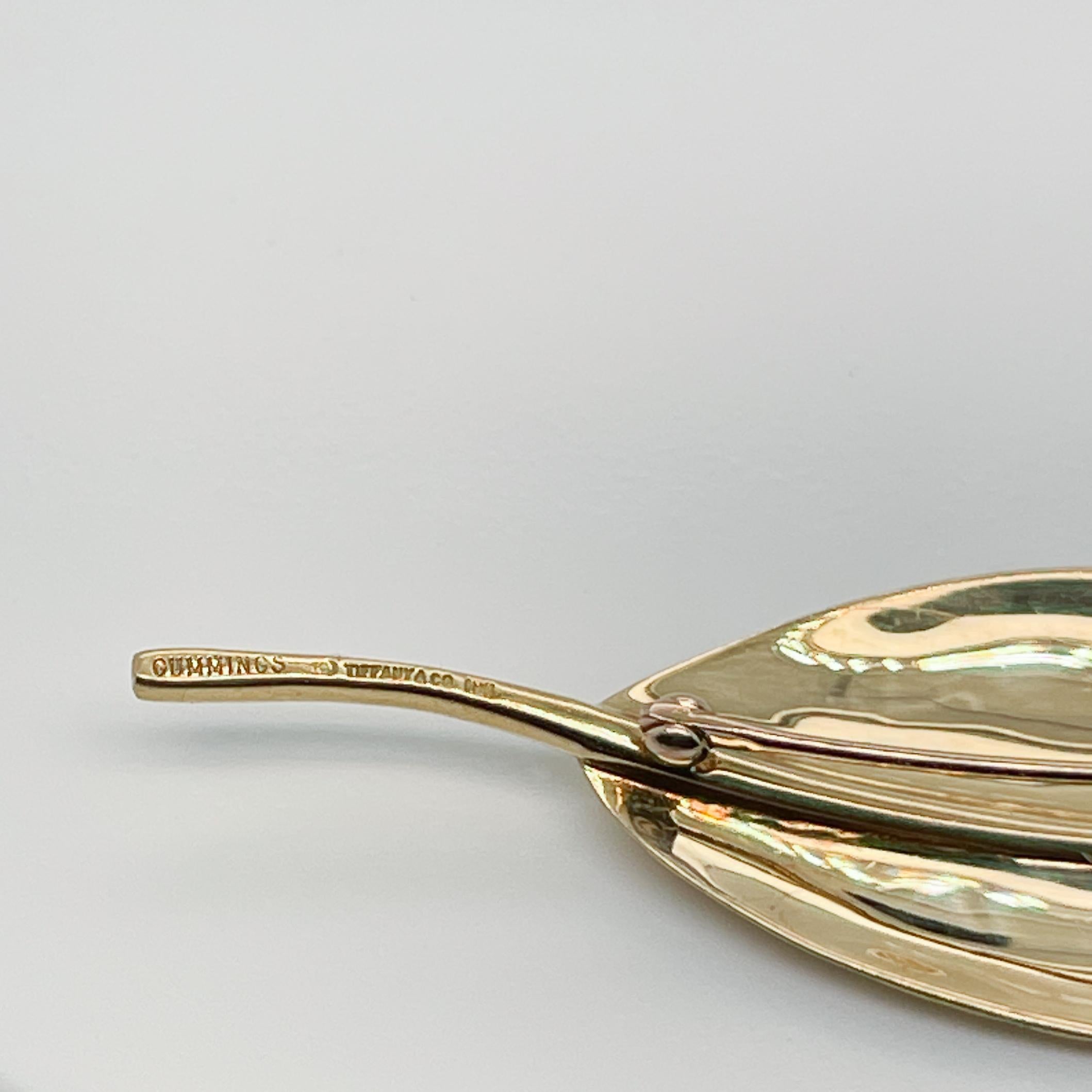 18 Karat Yellow Gold Leaf or Feather Brooch by Angela Cummings for Tiffany & Co. For Sale 11