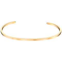 18 Karat Yellow Gold One Liner Cuff