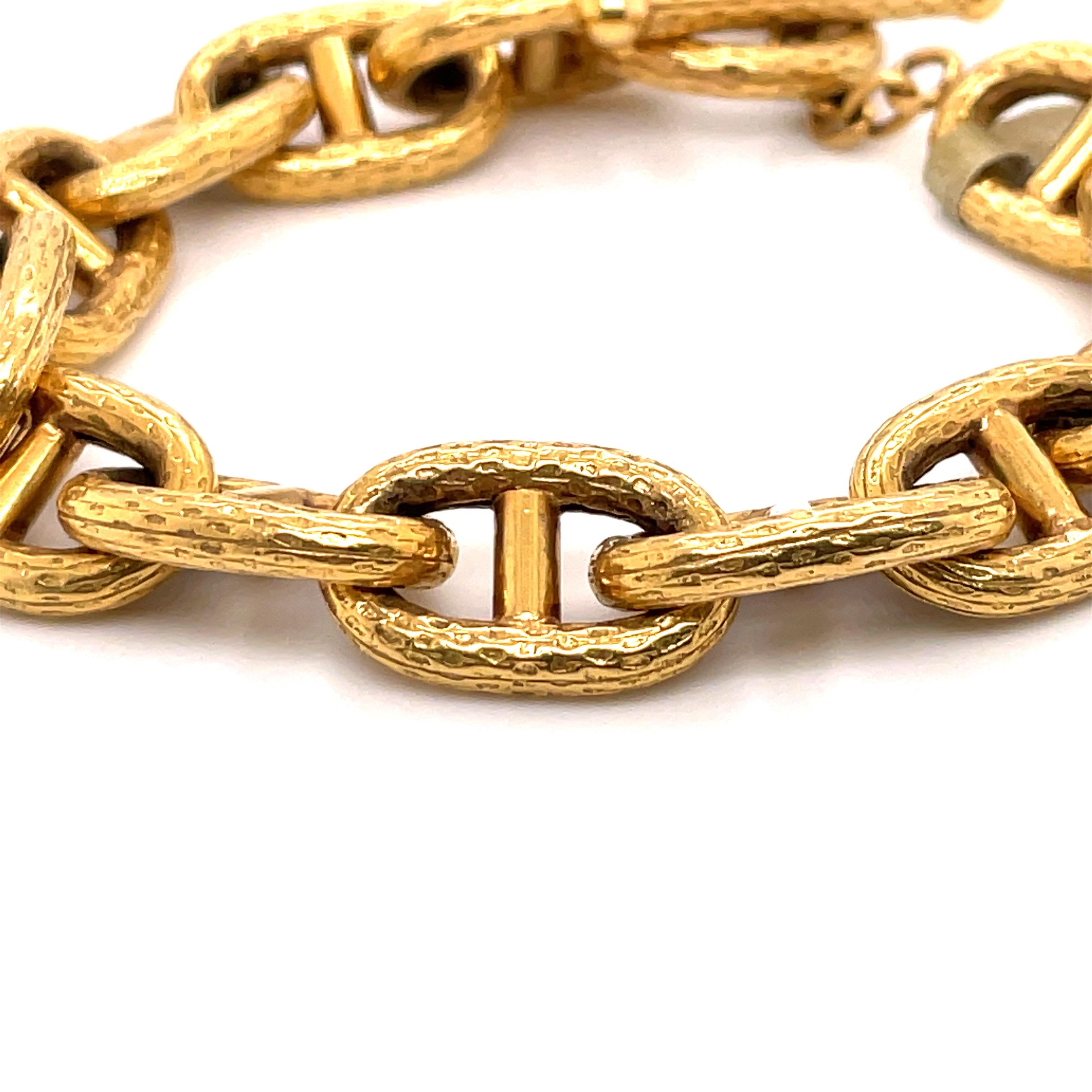 Women's 18 Karat Yellow Gold Link Bracelet 32.8 Grams