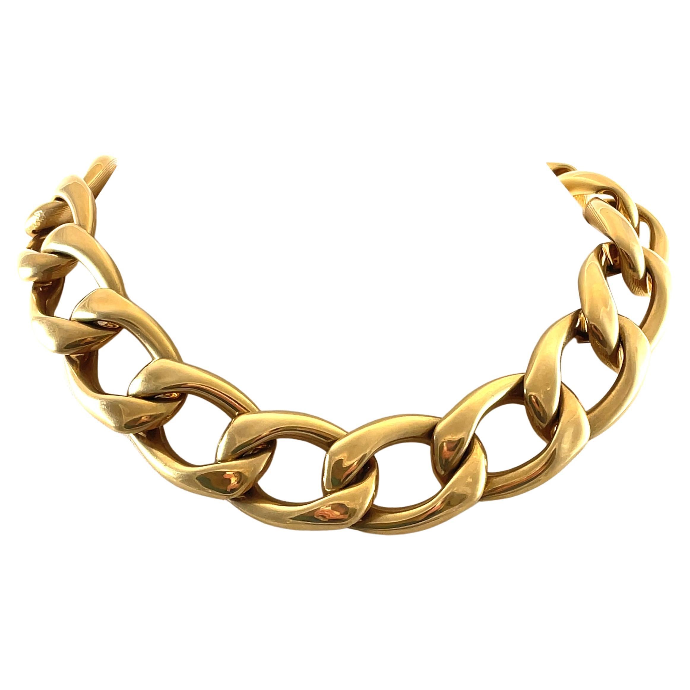 18-Karat Yellow Gold Link Chain Necklace 196.35 Grams