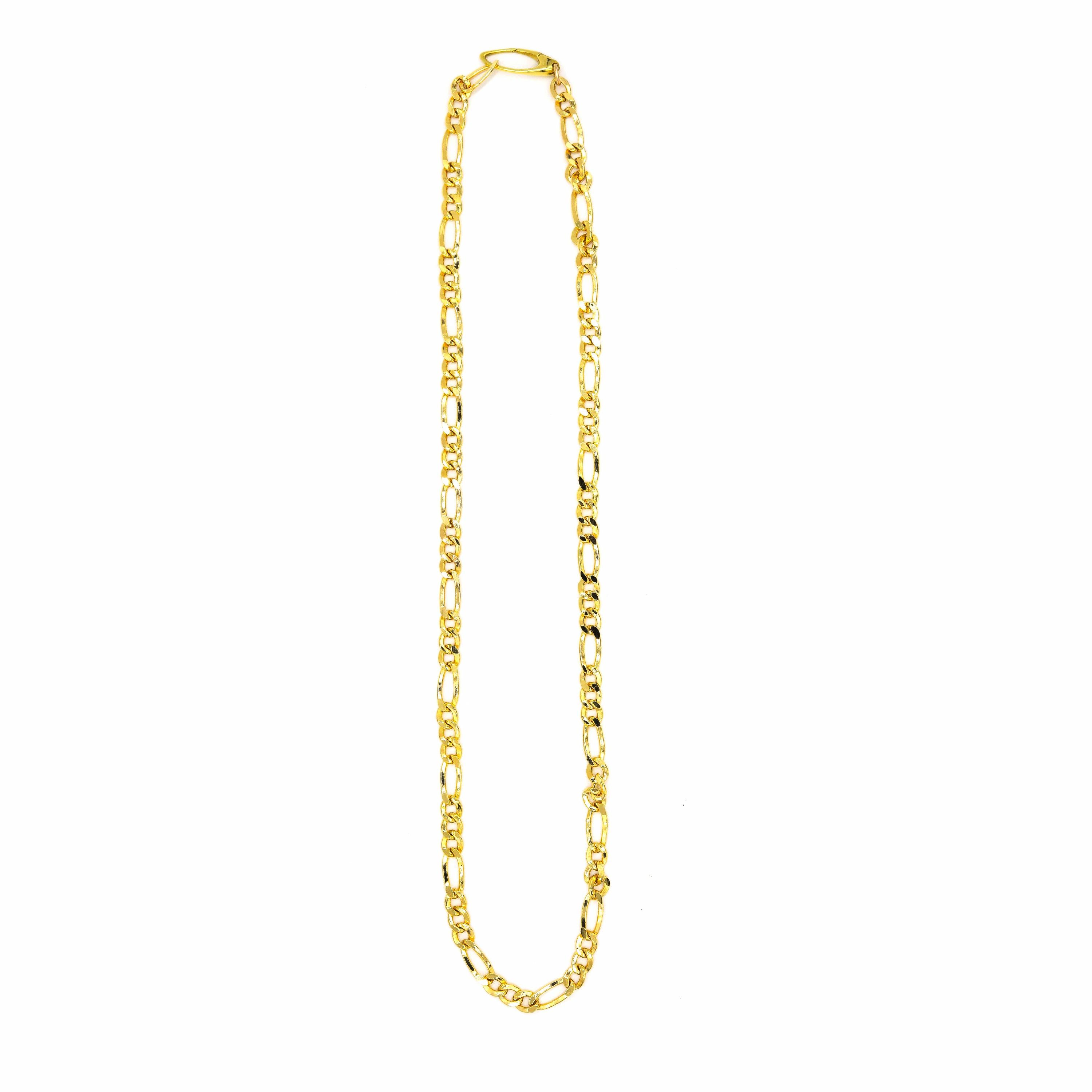 Contemporary 18 Karat Yellow Gold Link Chain Necklace Estate Jewelry