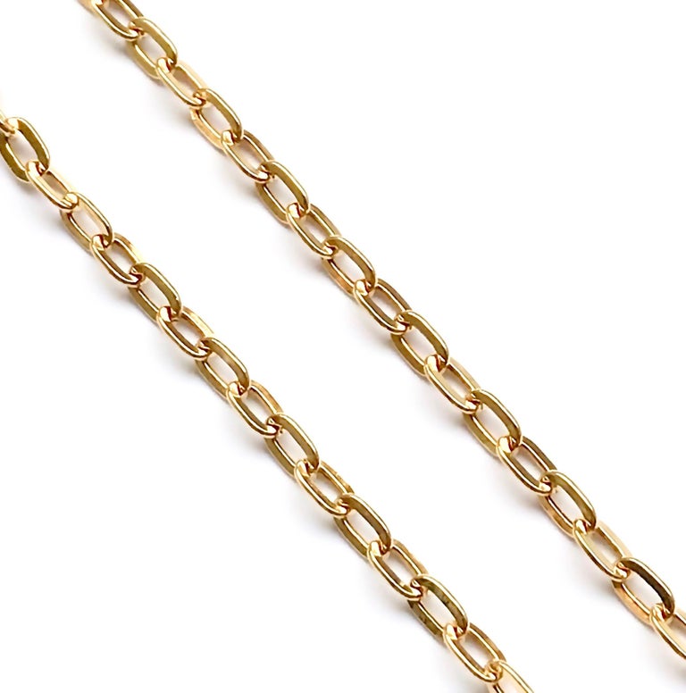 18 Karat Yellow Gold Link Chain Necklace at 1stdibs