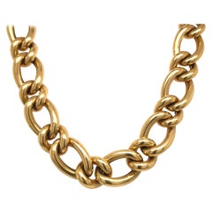 18 Karat Yellow Gold Link Necklace 63.8 Grams Made in Italy