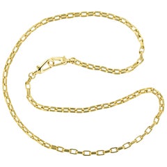 18 Karat Yellow Gold Long Chain Necklace Made in Italy by Designer Pomellato