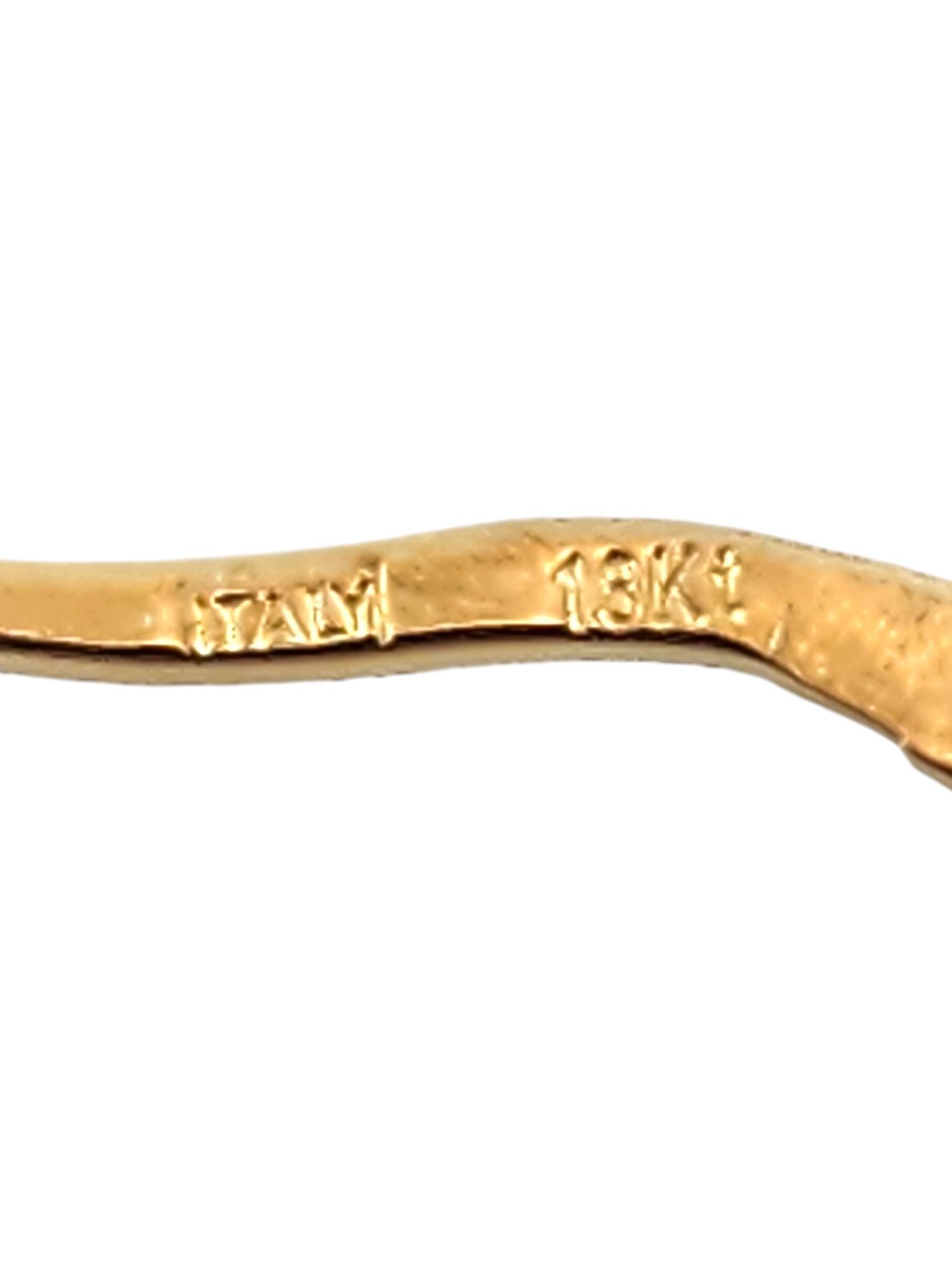 18 Karat Yellow Gold Long Oval Hoop Earrings #18506 2