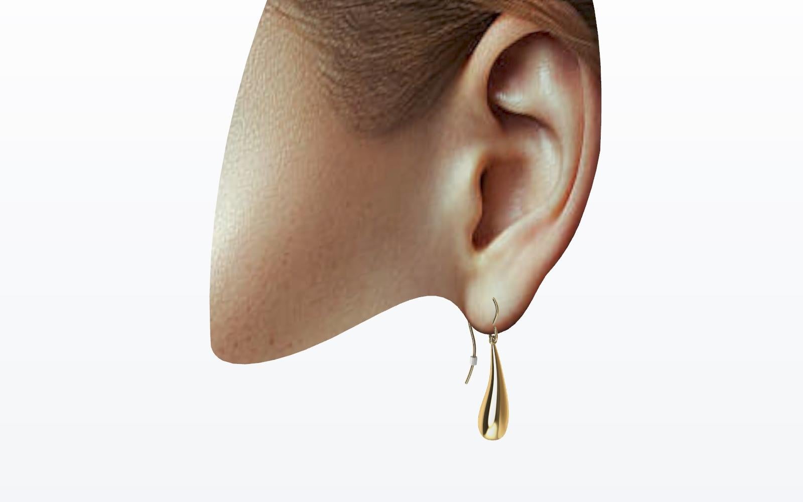 long shiny earrings