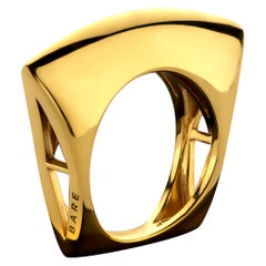 18 Karat Yellow Gold Lotus Ring