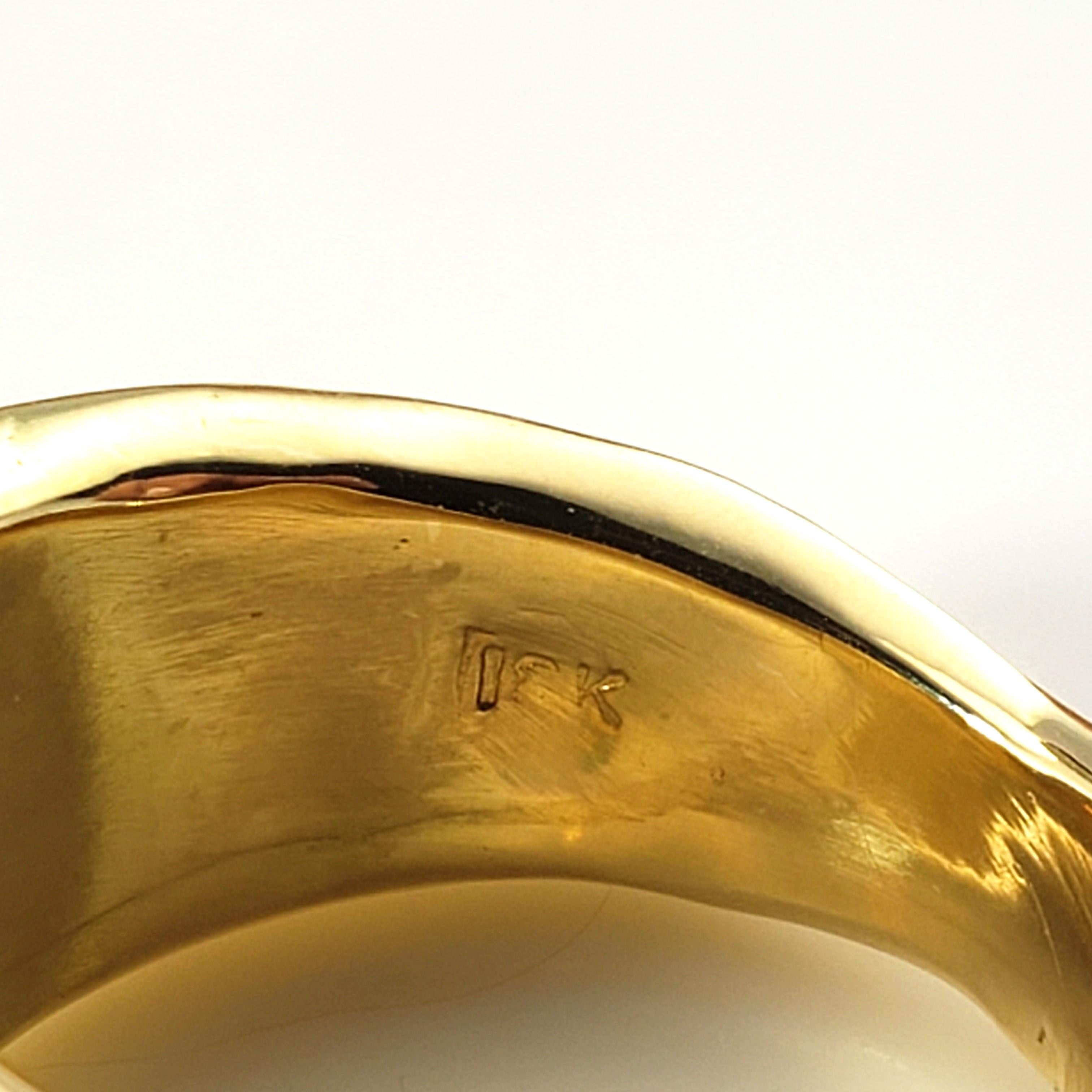 Bague Mabe en or jaune 18 carats taille 7,5 n°15882 en vente 2