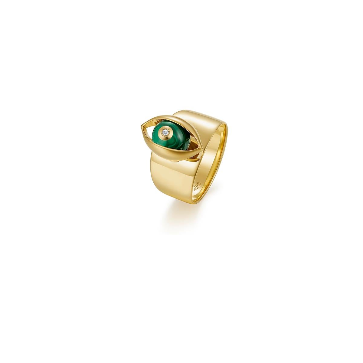 This very unique eye ring from The Eye collection, it's a perfect everyday talisman, elegant and stylish. The Eye collection, showcases this award winning, fine jewellery designer’s extraordinary talent to work with shapes, materials, texture and,