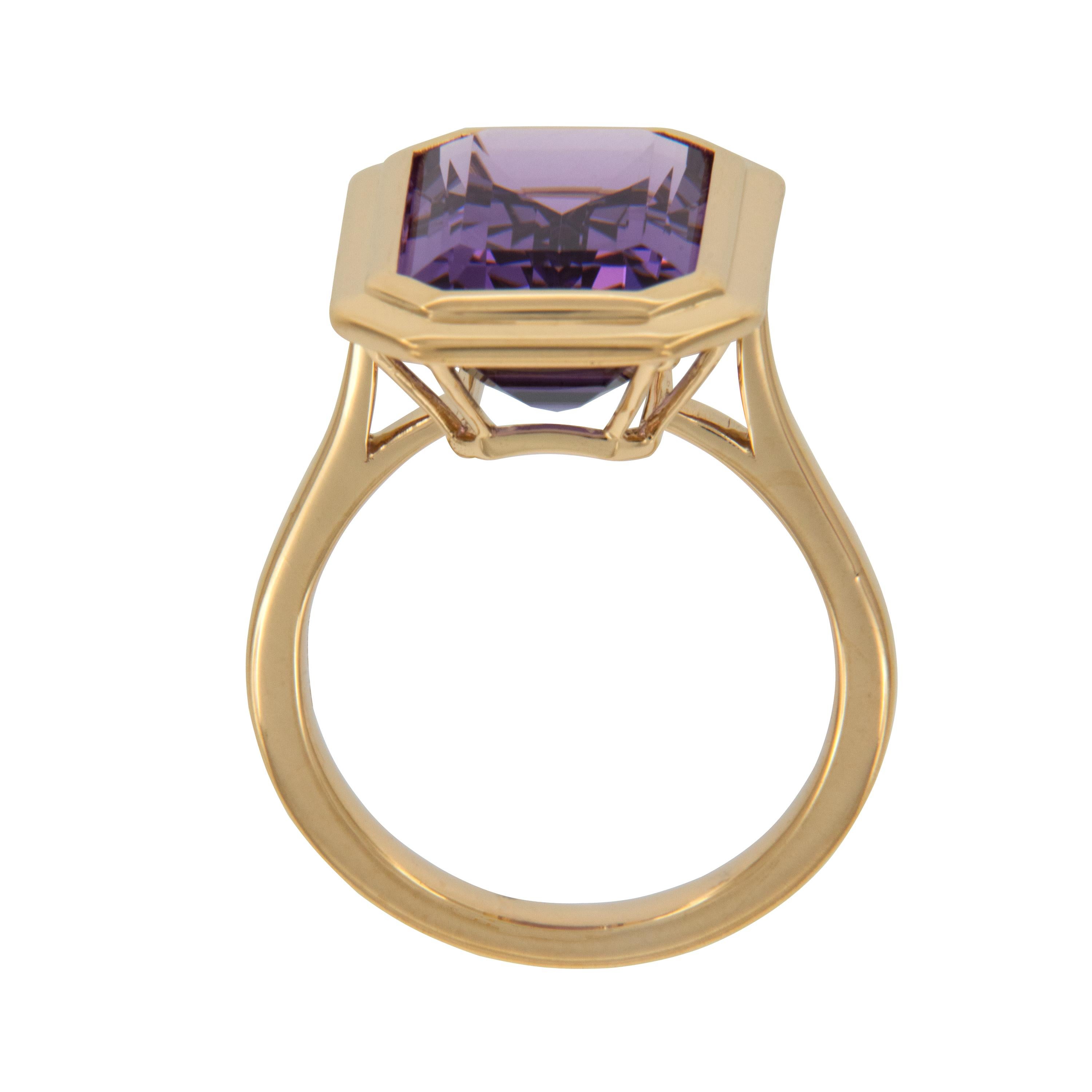 Emerald Cut 18 Karat Yellow Gold 