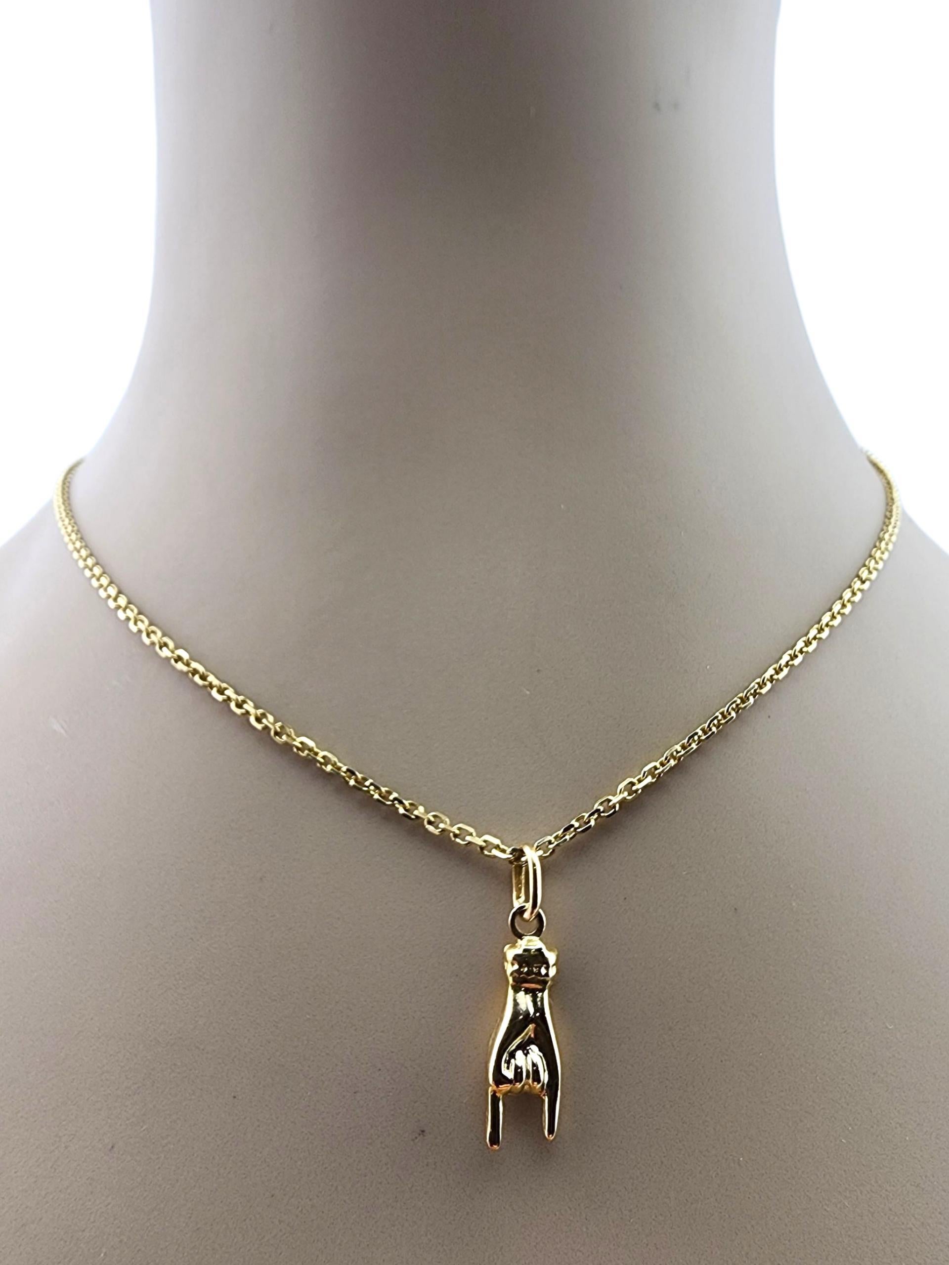 Ciondolo Mano Cornuto in oro giallo 18 carati #23167 in vendita 4