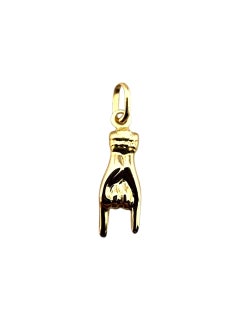 Ciondolo Mano Cornuto in oro giallo 18 carati #23167