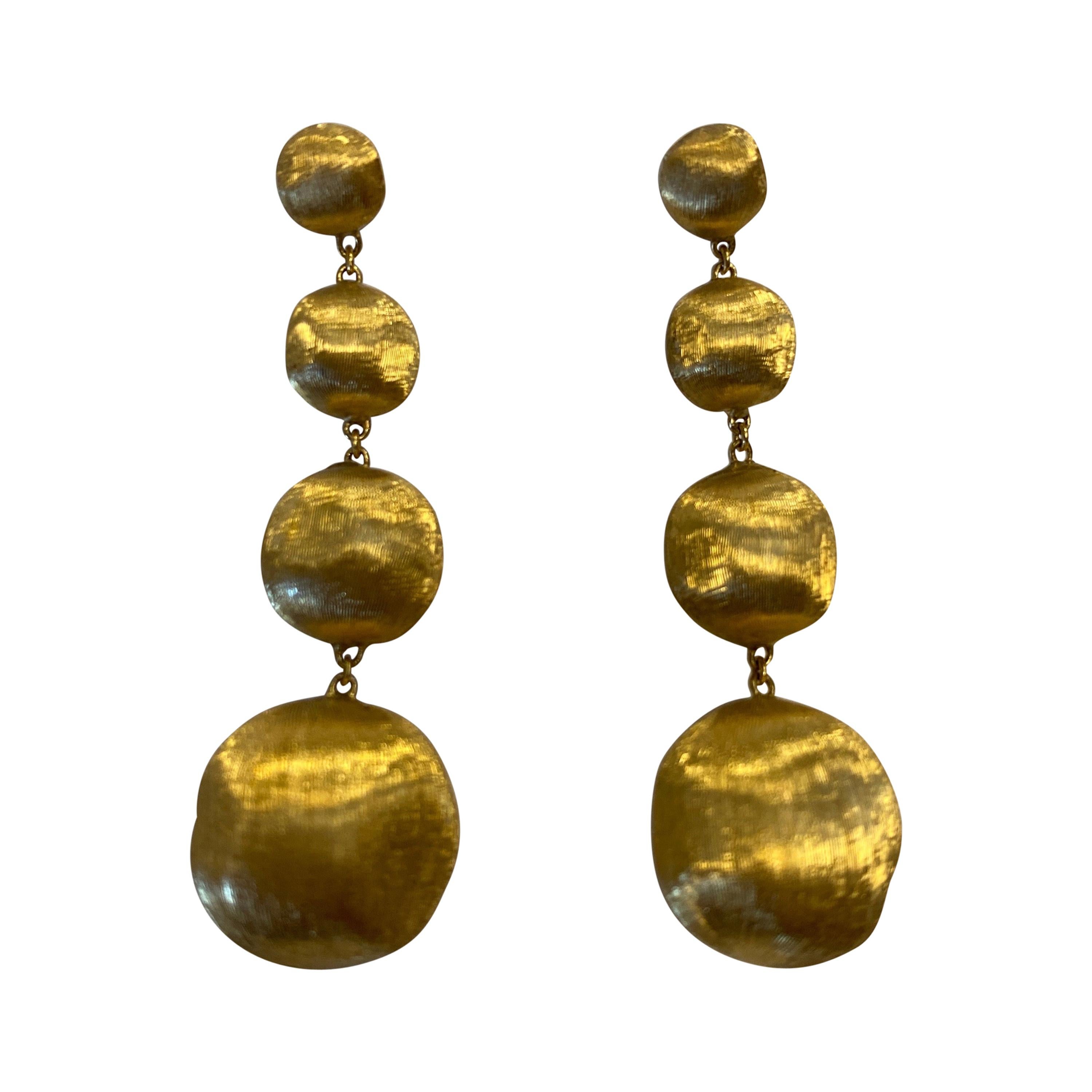 18 Karat Yellow Gold Marco Bicego, Africia Collection Drop Earrings