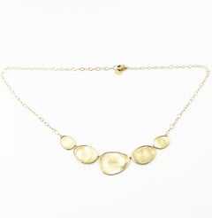18 Karat Yellow Gold Marco Bicego Lunaria Graduated Necklace