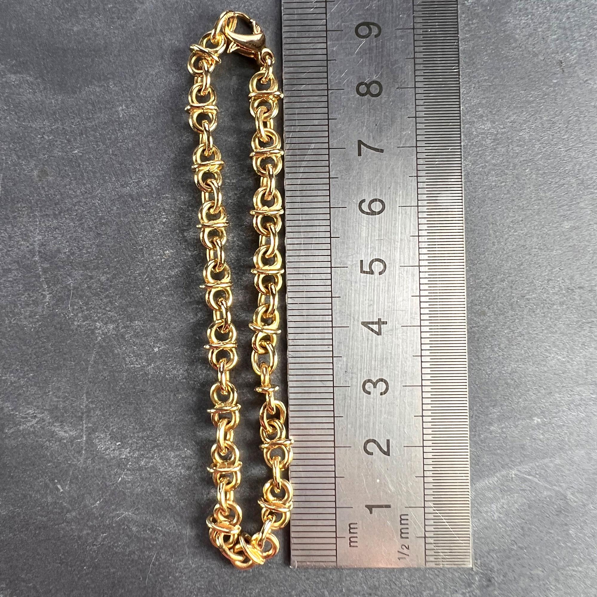 18 Karat Yellow Gold Mariner Chain Link Bracelet 3