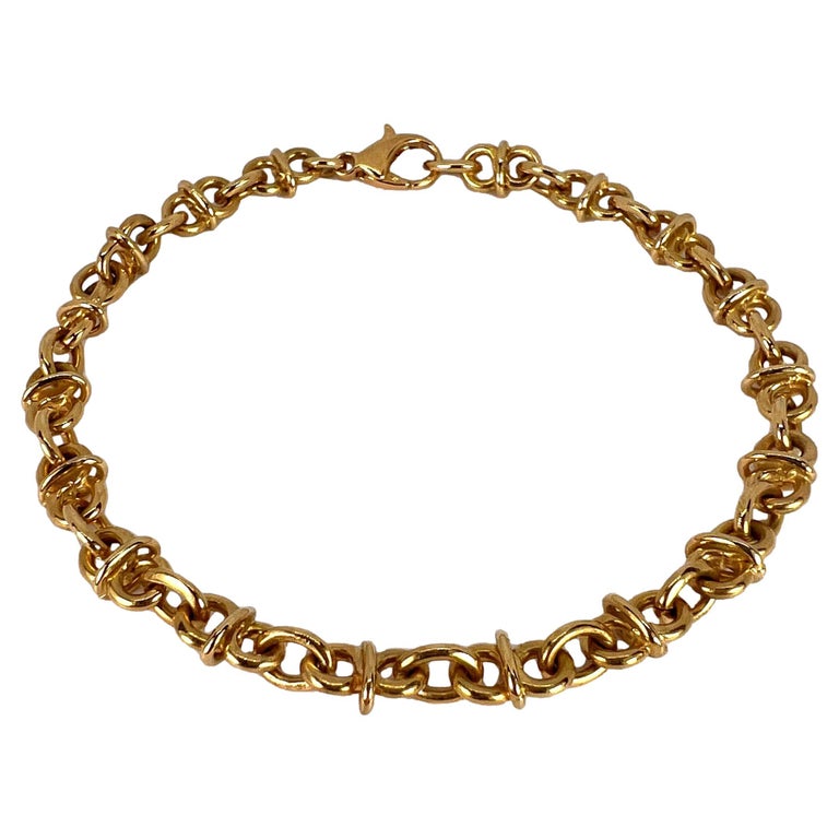 18 Karat Yellow Gold Mariner Chain Link Bracelet For Sale at 1stDibs