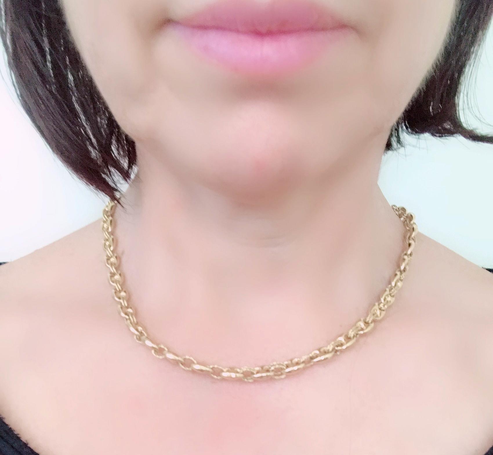 18 Karat Yellow Gold Nautical Link Chain Necklace with Diamond Set Sun Charm 4