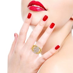 18 Karat Yellow Gold Marquise Diamond Ring
