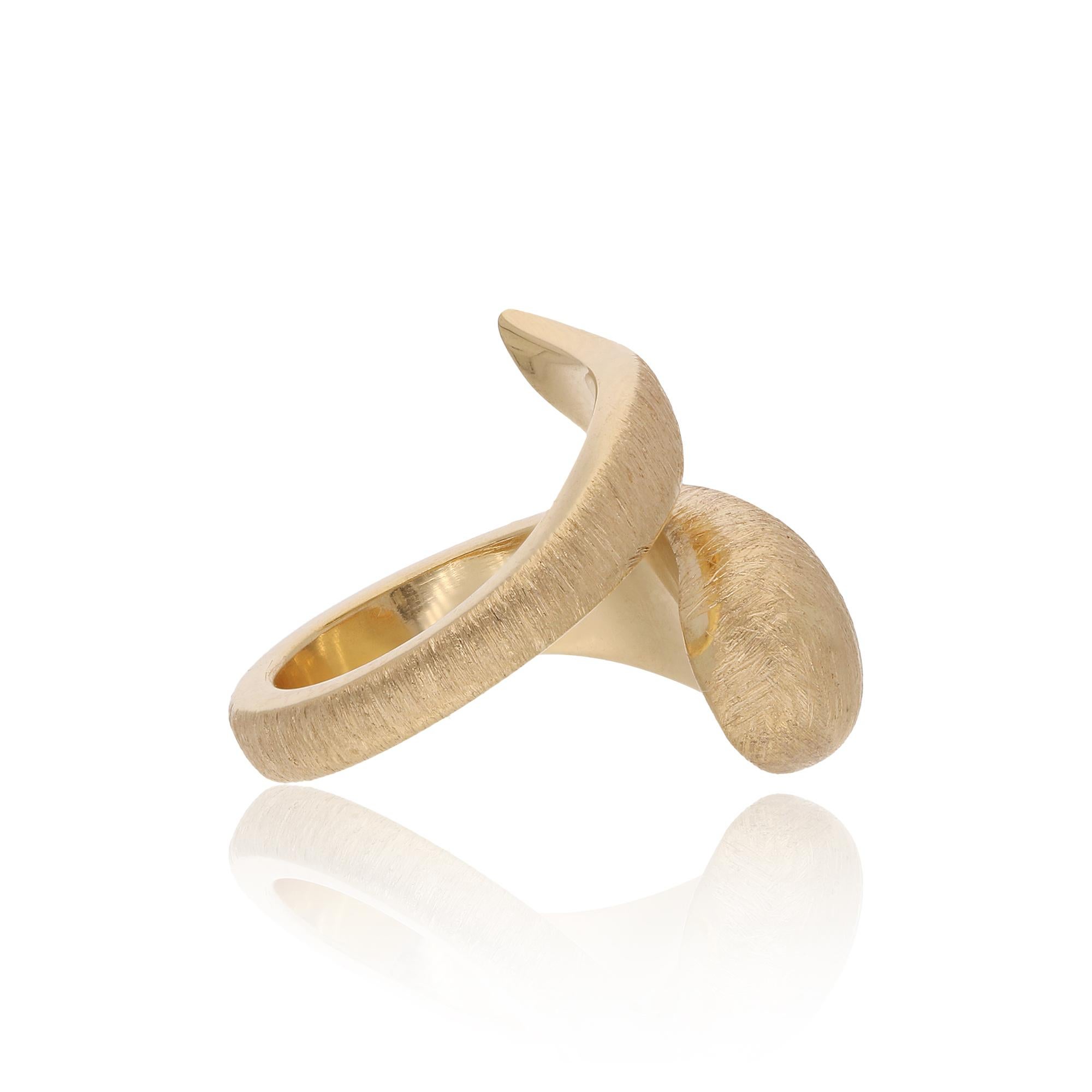 in vendita:  Anello a fascia in oro giallo 18 carati con finitura opaca Fatto a mano Gioielli di pregio 4