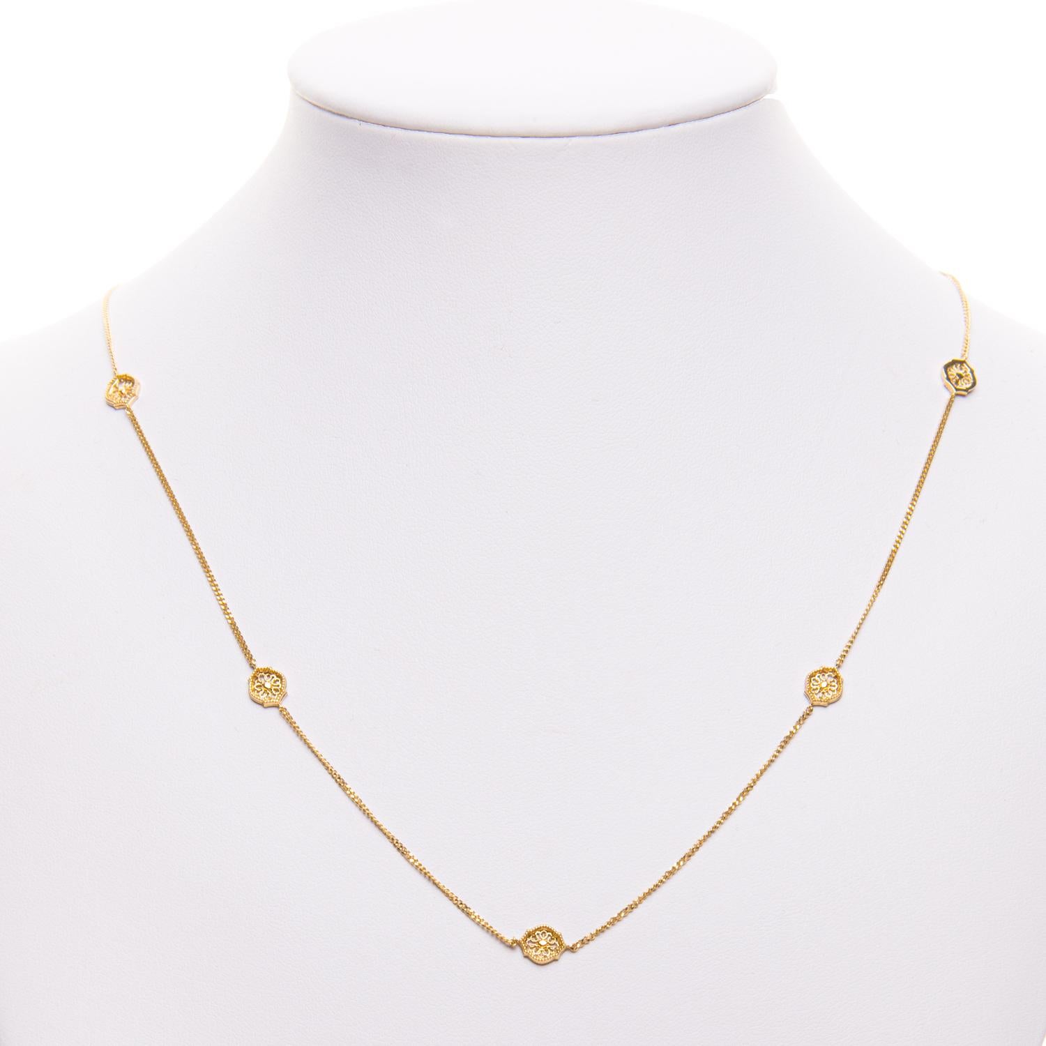 18 Karat Yellow Gold Mauresque Necklace Natalie Barney In New Condition For Sale In Crows Nest, NSW