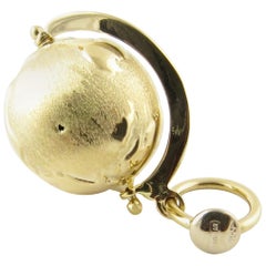18 Karat Yellow Gold Mechanical Globe Charm